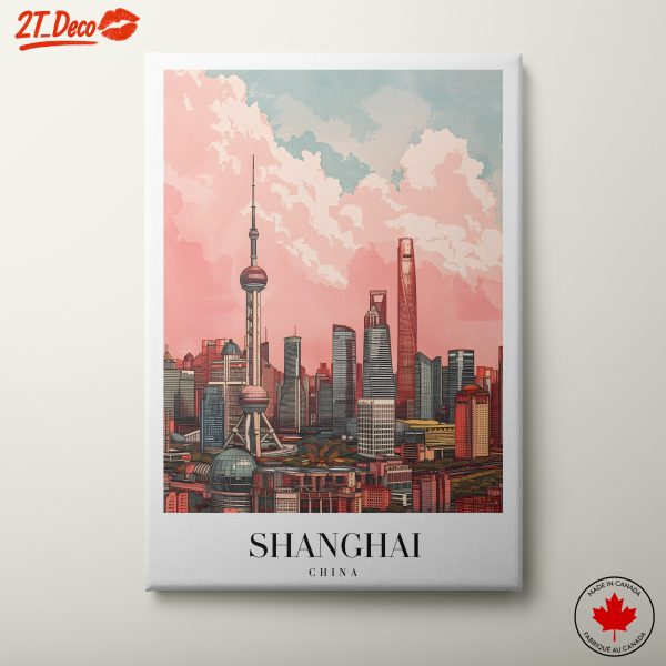 Modern Shanghai Skyline Illustration