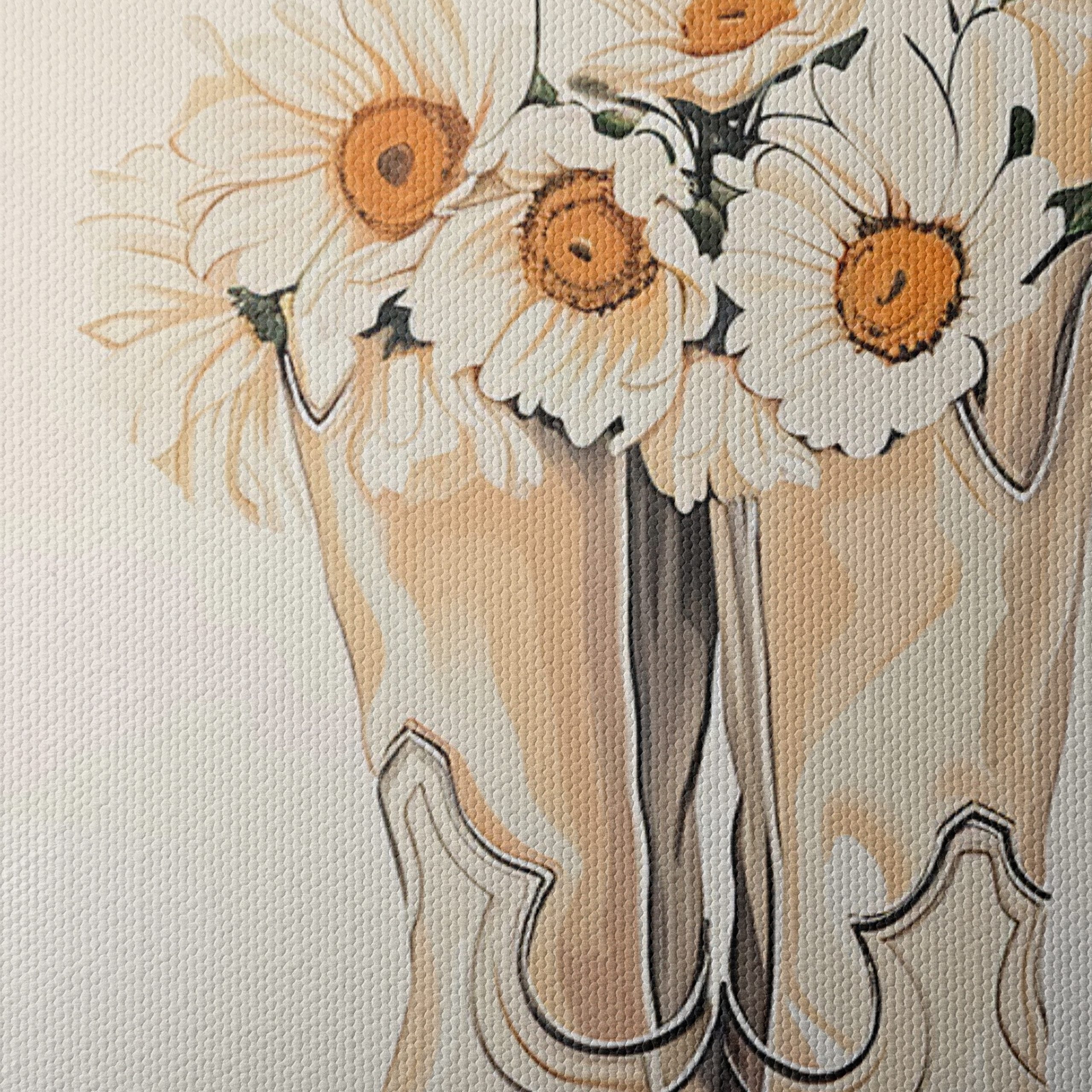 Cowboy Boots with Daisies Floral Artwork - Image 4