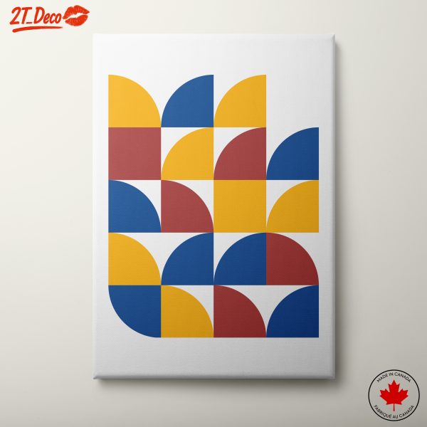 Geometric Burst of Colorful Shapes