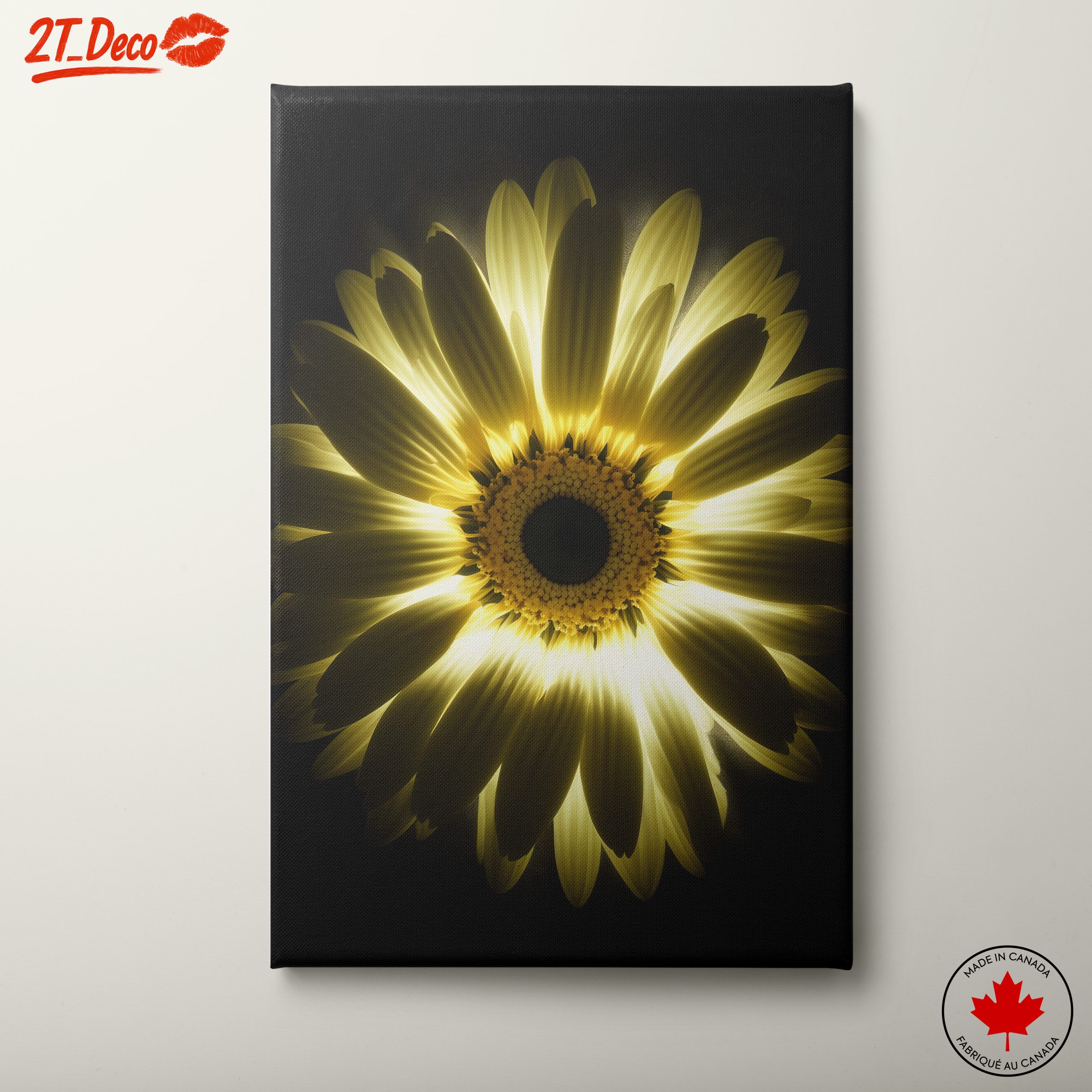 Radiant Floral Artwork of a Bright Flower