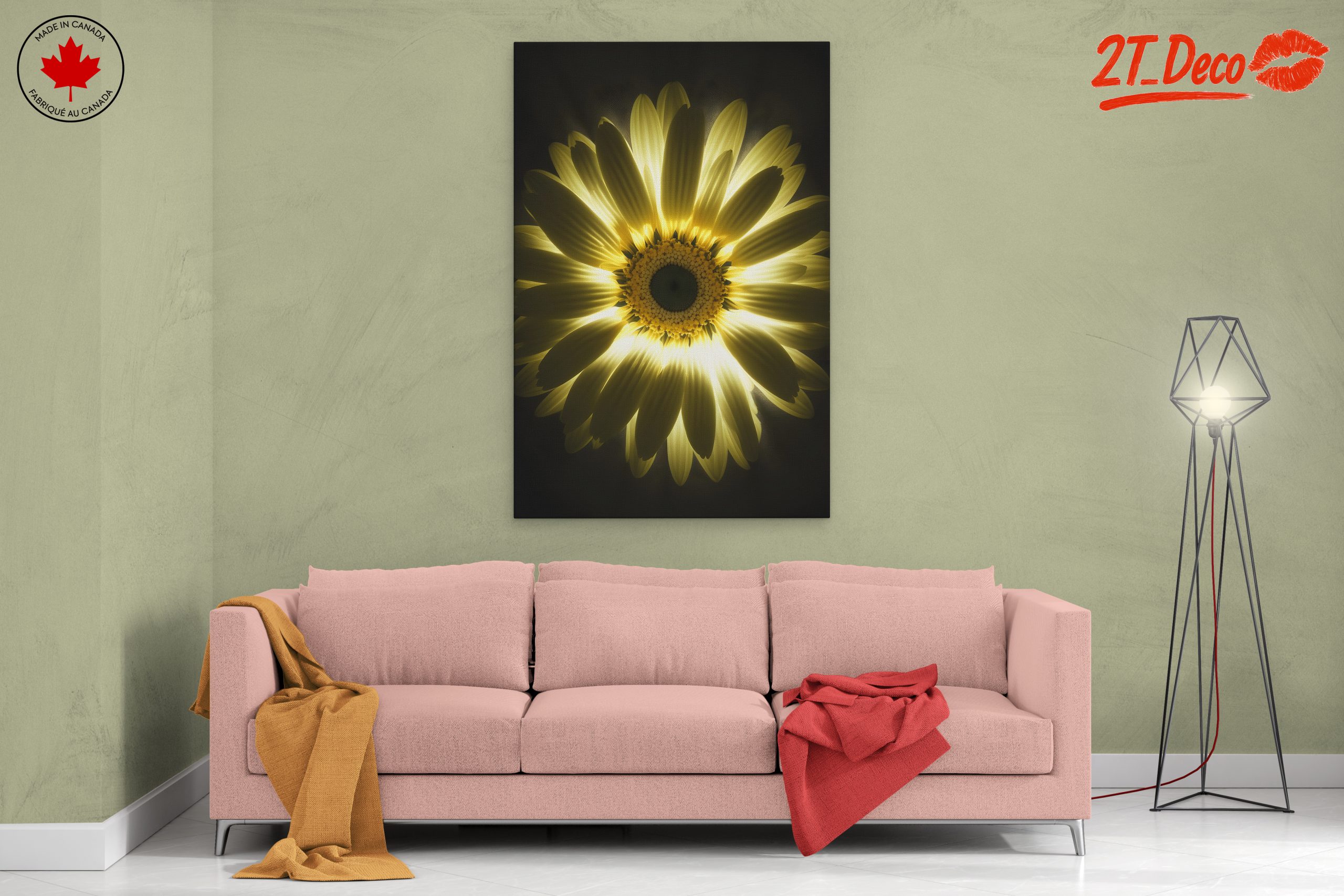 Radiant Floral Artwork of a Bright Flower - Image 2