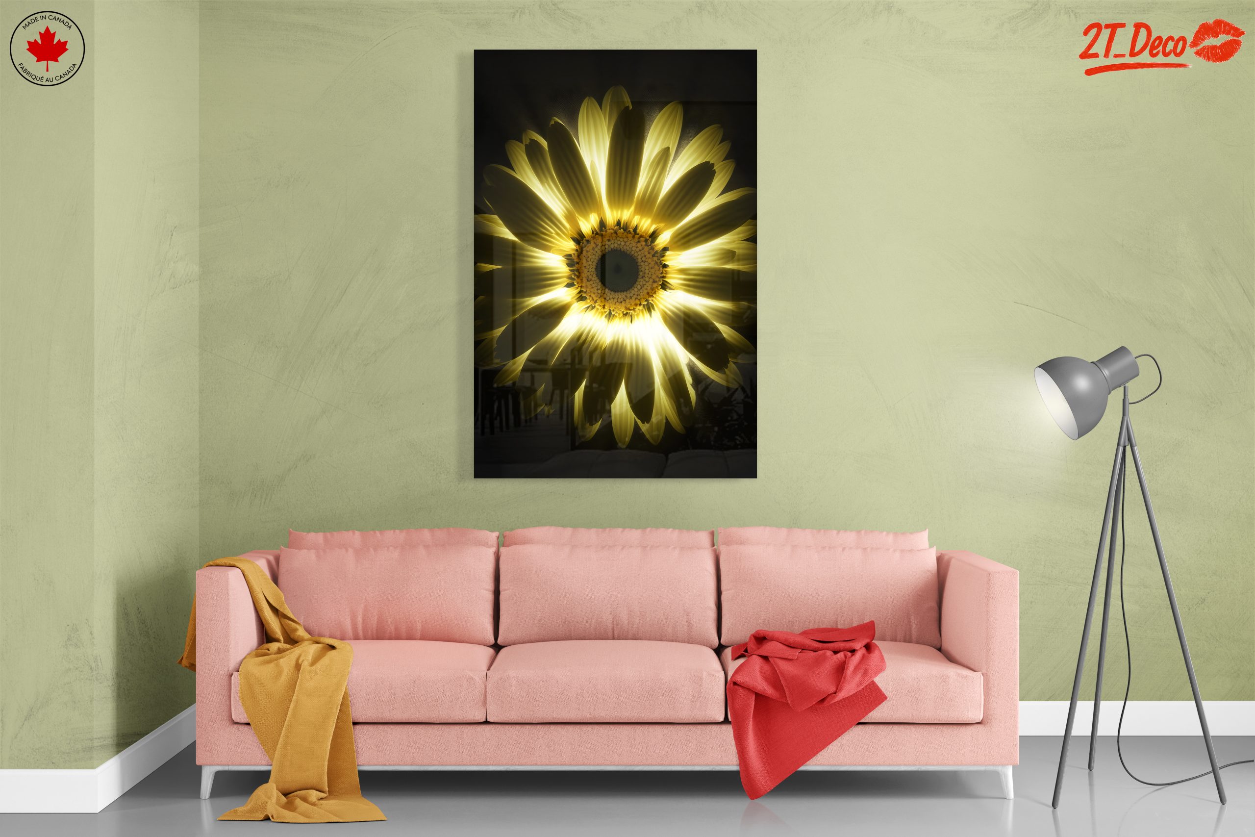 Radiant Floral Artwork of a Bright Flower - Image 7