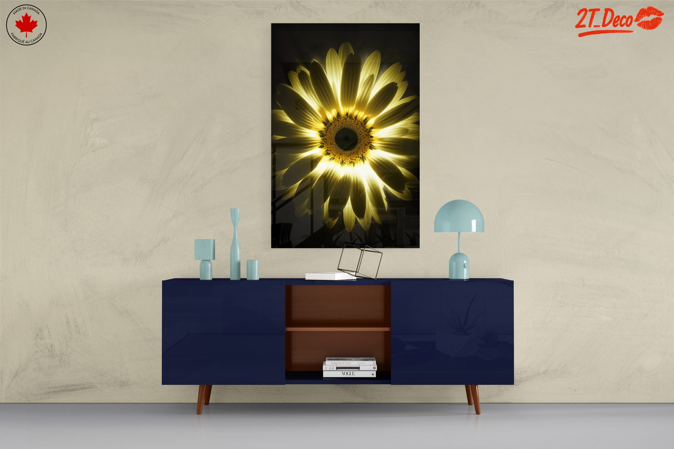Radiant Floral Artwork of a Bright Flower - Image 8
