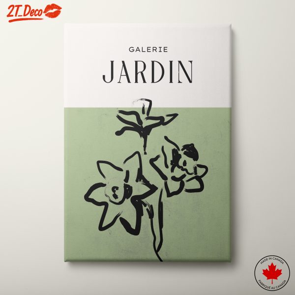 Stylized Botanical Art with Floral Elements