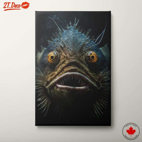 Abstract Marine Life Artwork Featuring Unique Fish