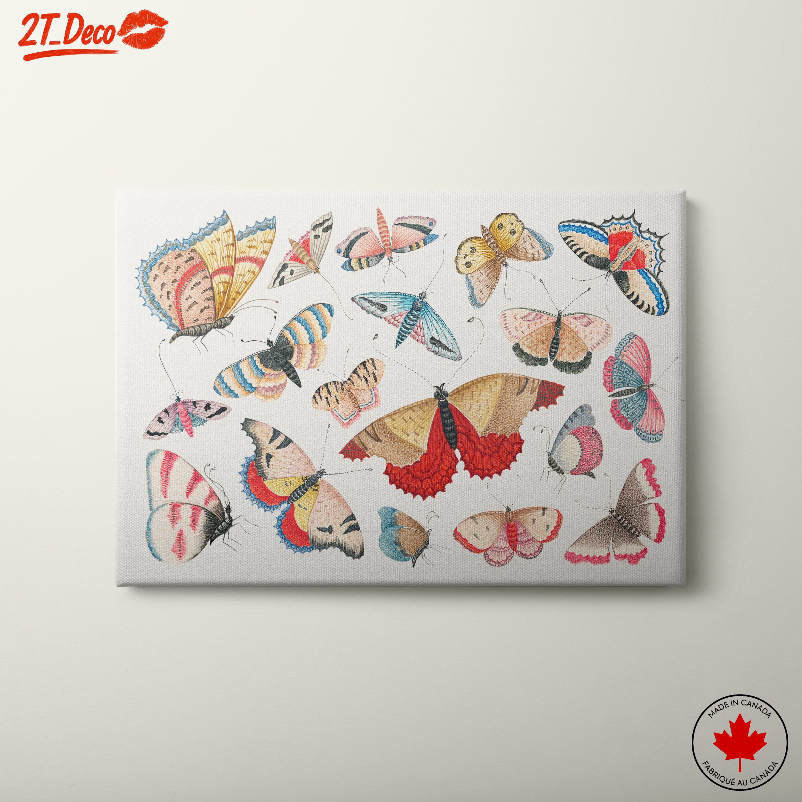 Colorful Butterflies Watercolor Art