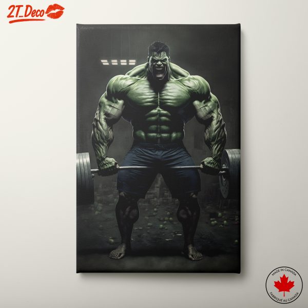 Muscular Character Lifting Weights Art