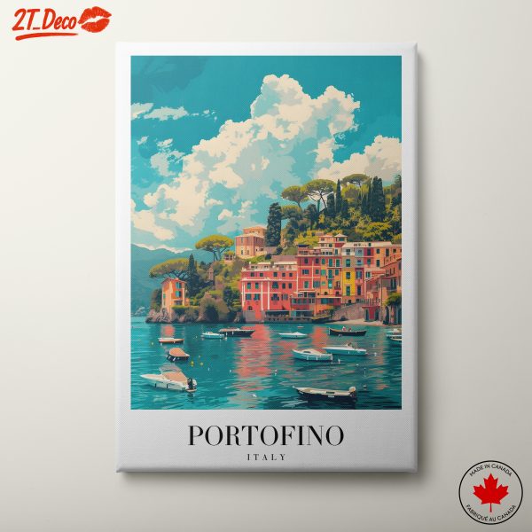 Scenic Portofino Coastal View Art