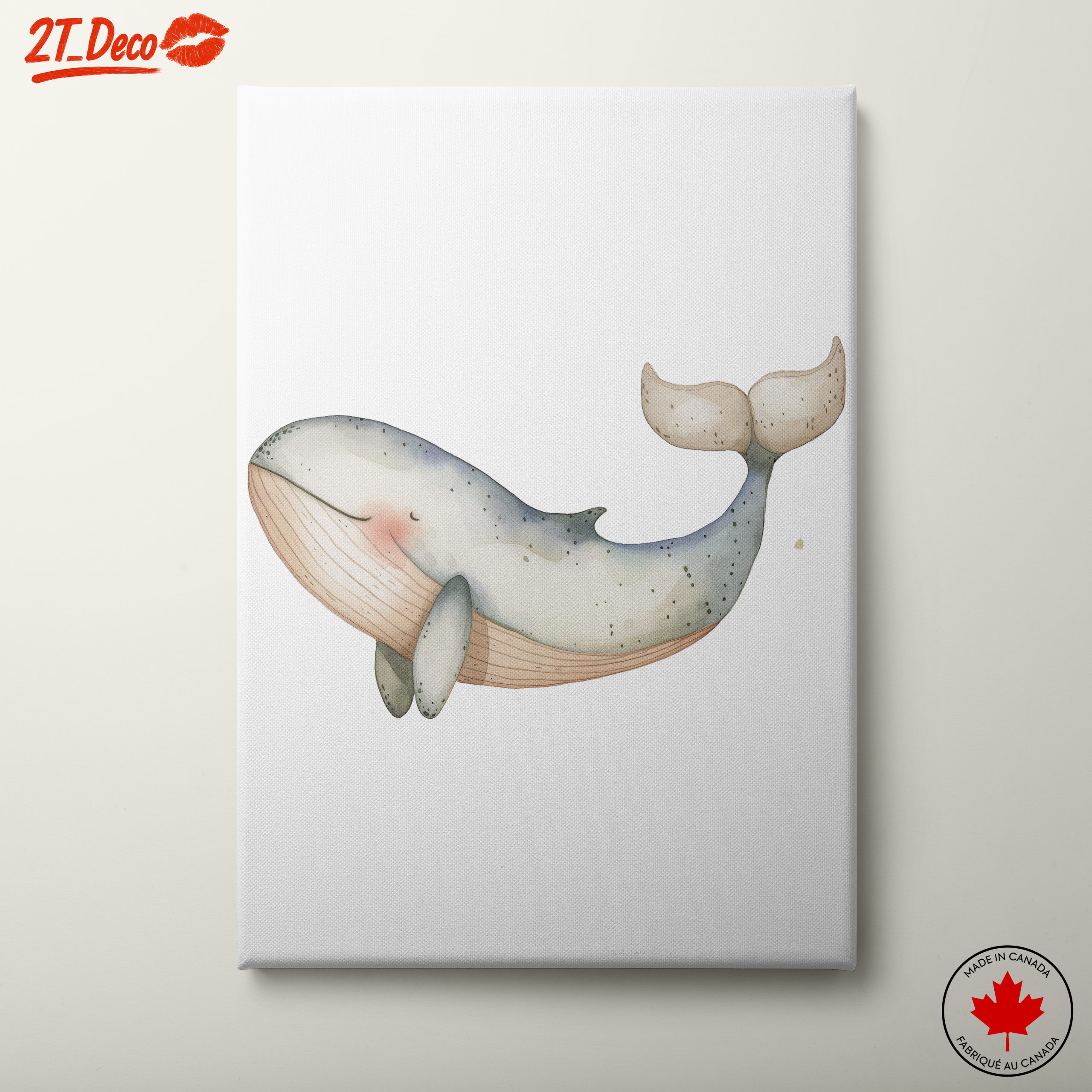 Whimsical Cute Whale Illustration