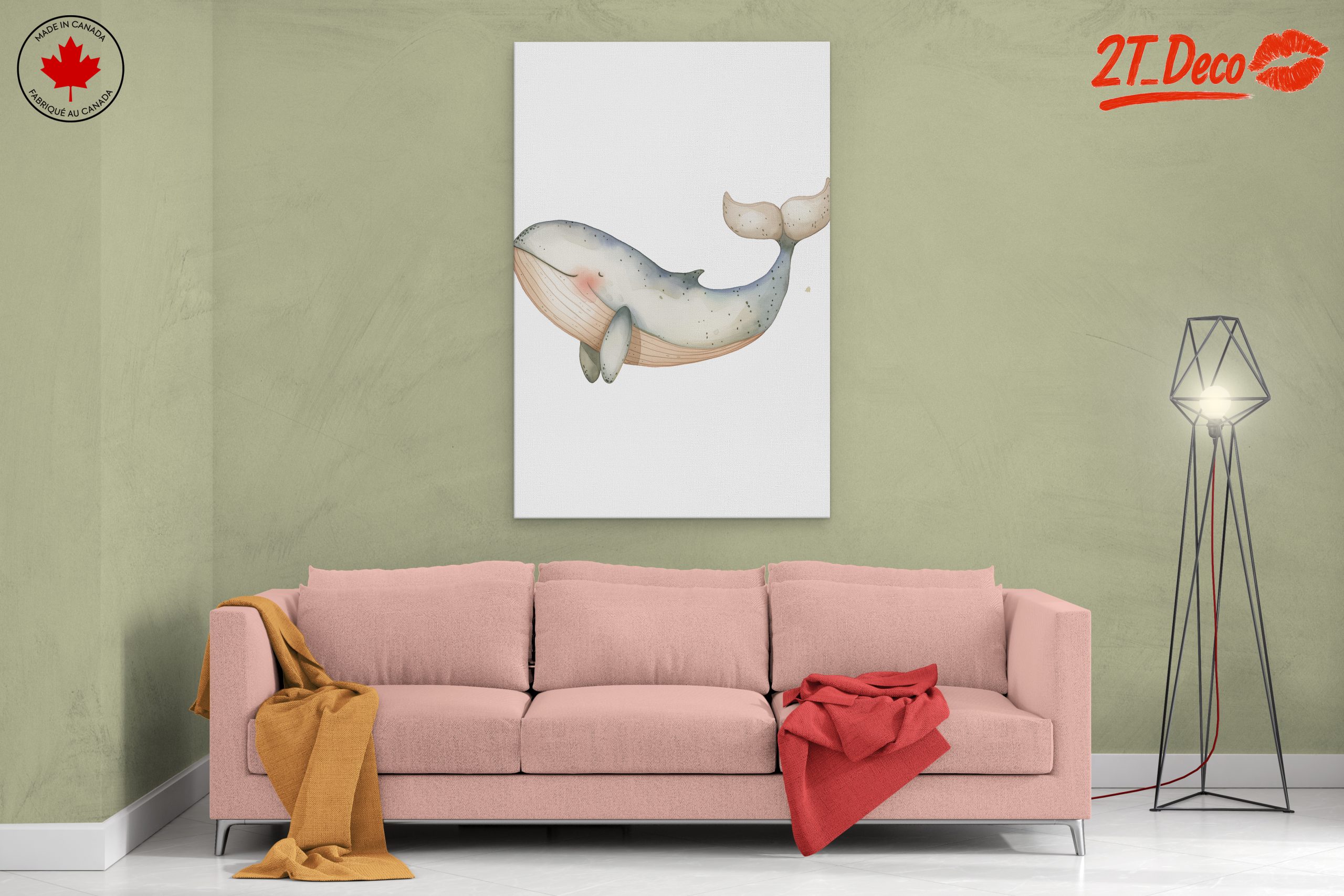 Whimsical Cute Whale Illustration - Image 2