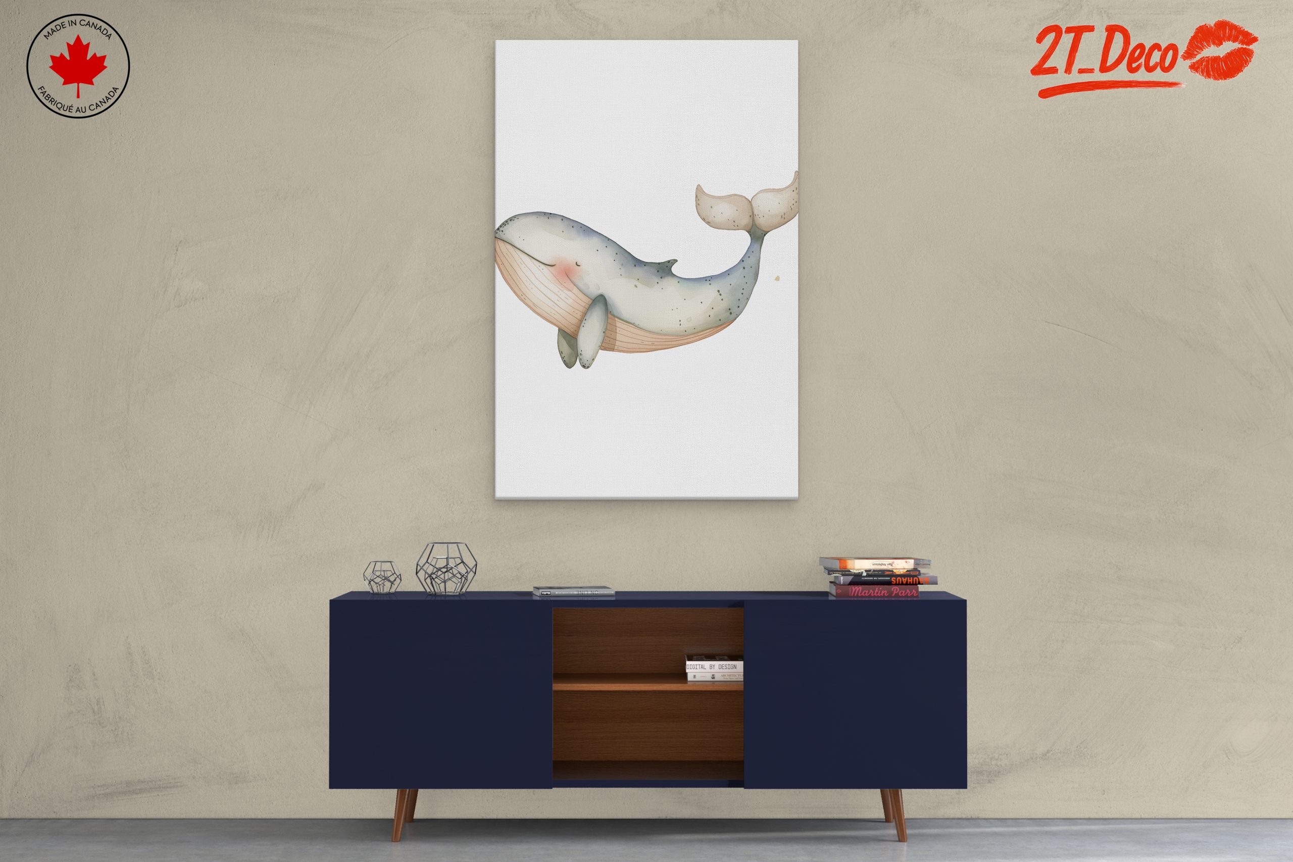 Whimsical Cute Whale Illustration - Image 3
