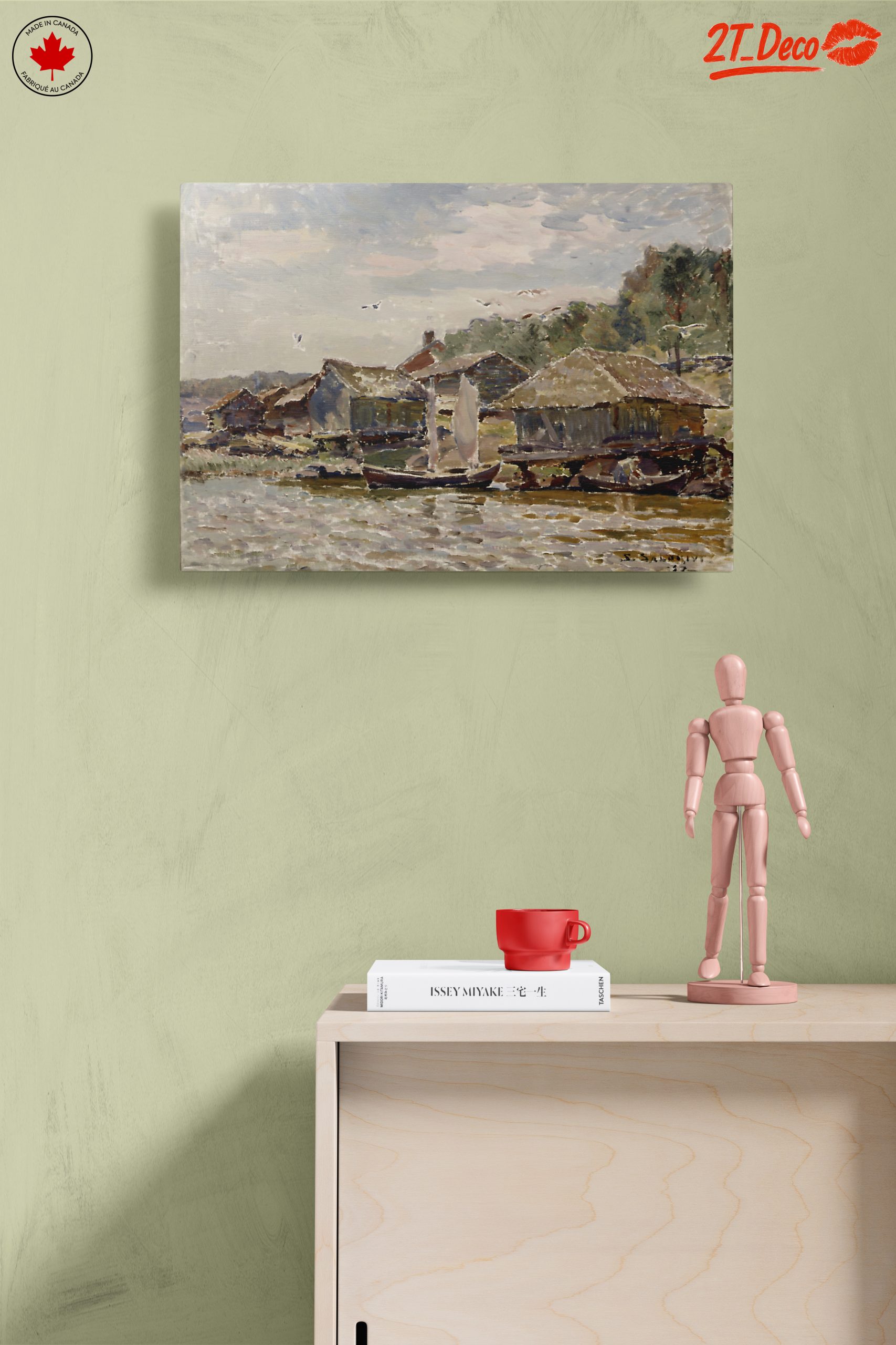 Charming Abstract Landscape with Water and Houses - Image 14