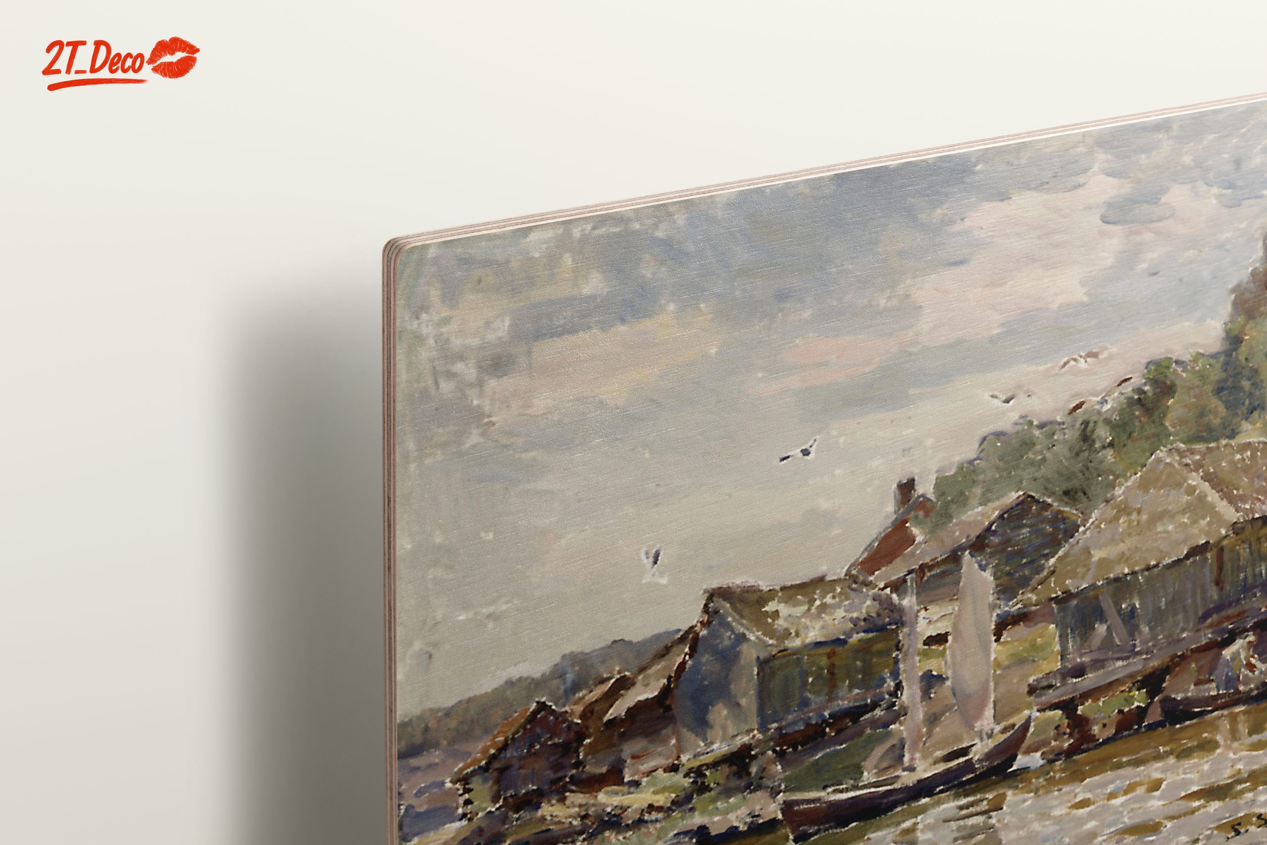 Charming Abstract Landscape with Water and Houses - Image 15