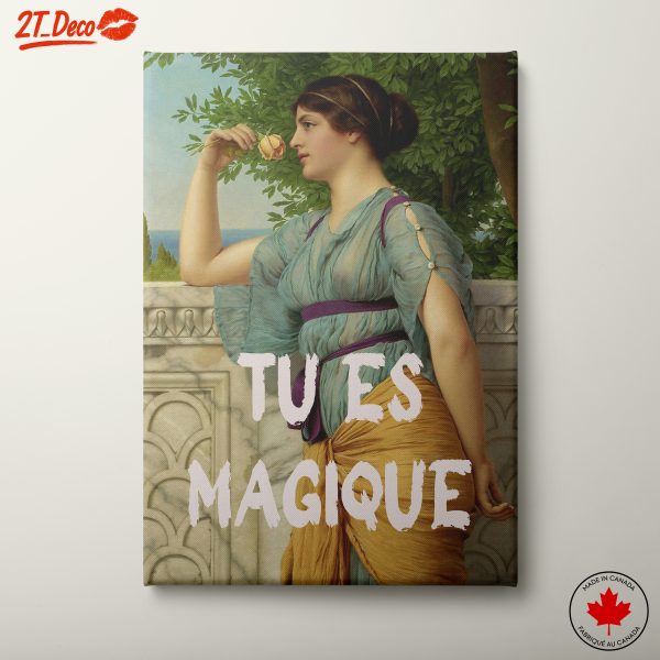 Tu Es Magique Artwork Featuring Elegant Portrait