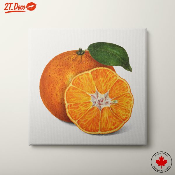 Vibrant Abstract Food Art of an Orange