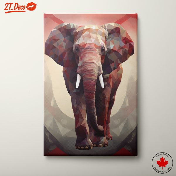Stylized Elephant Abstract Art