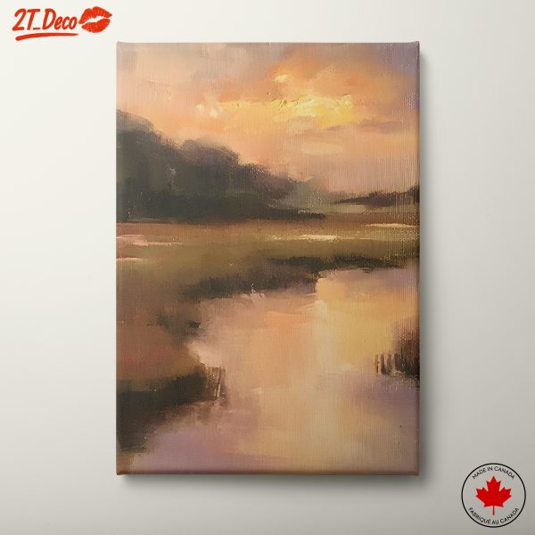 Serene Abstract Landscape at Dusk