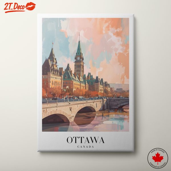 Ottawa Architectural Artwork in Vibrant Colors