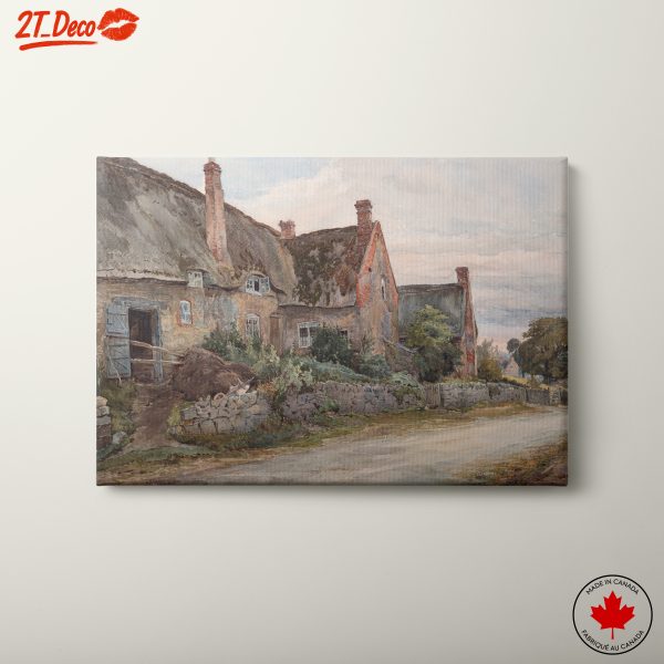 Idyllic Rural Landscape with Thatched Roofs