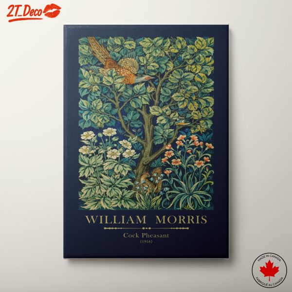 William Morris Cock Pheasant Botanical Art