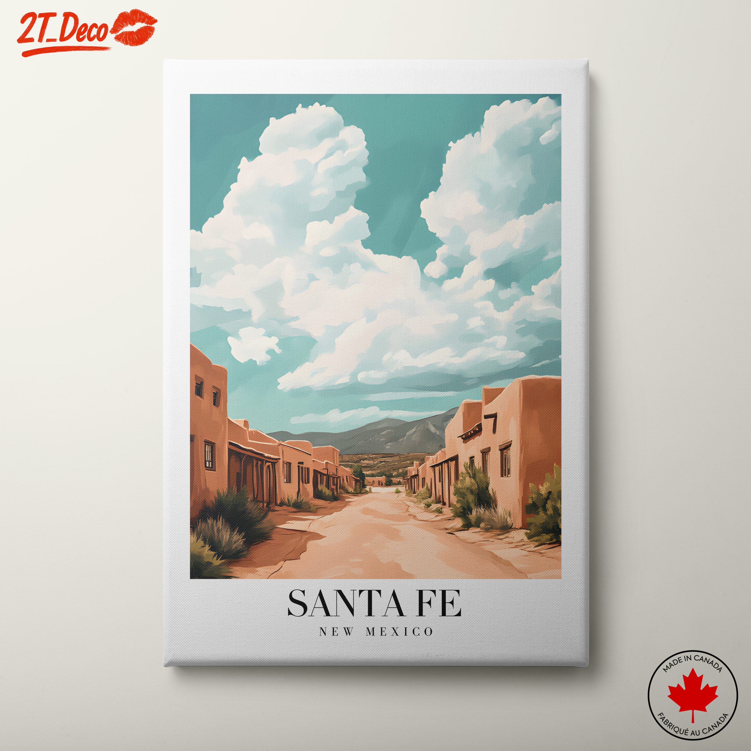 Santa Fe New Mexico Cityscape Art