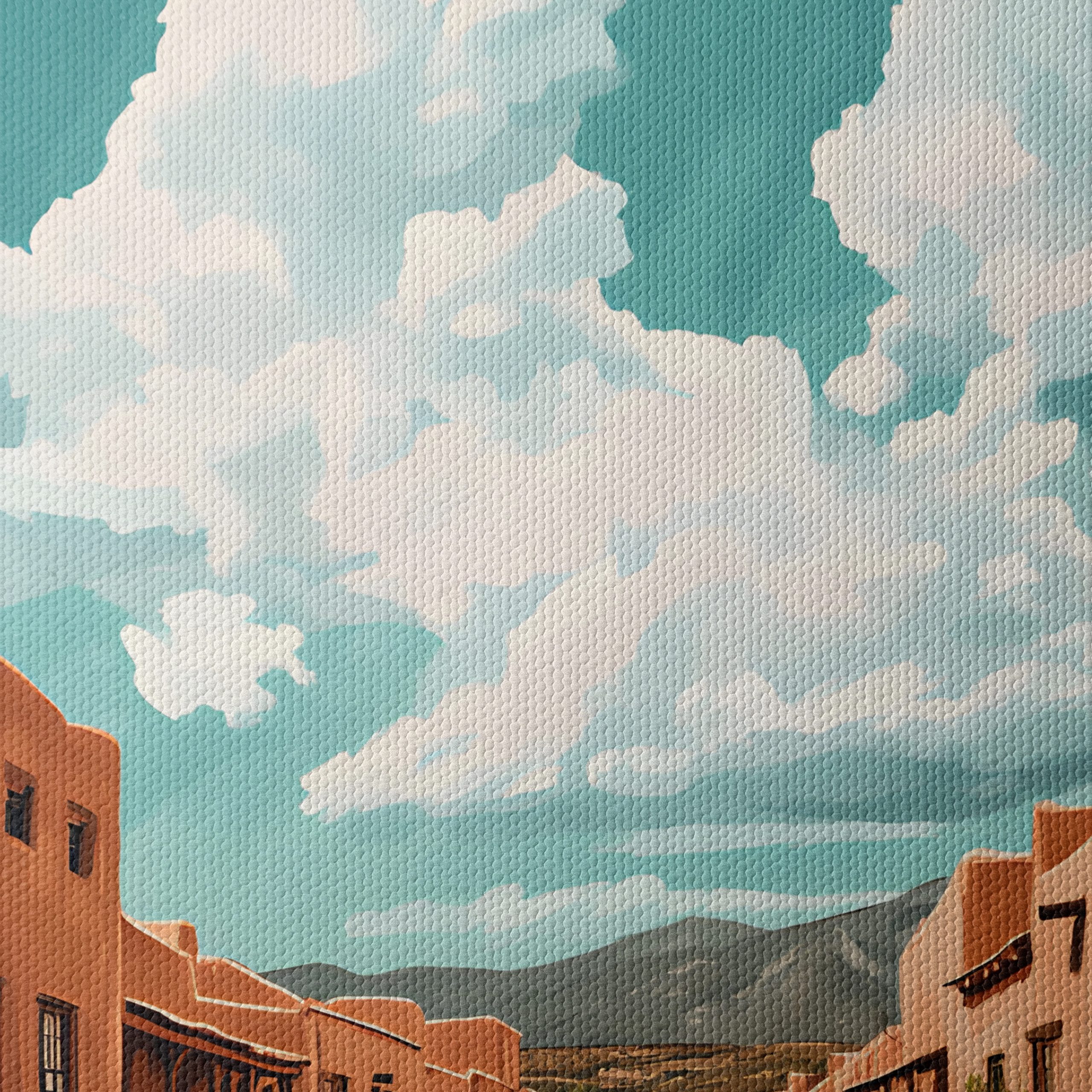 Santa Fe New Mexico Cityscape Art - Image 4