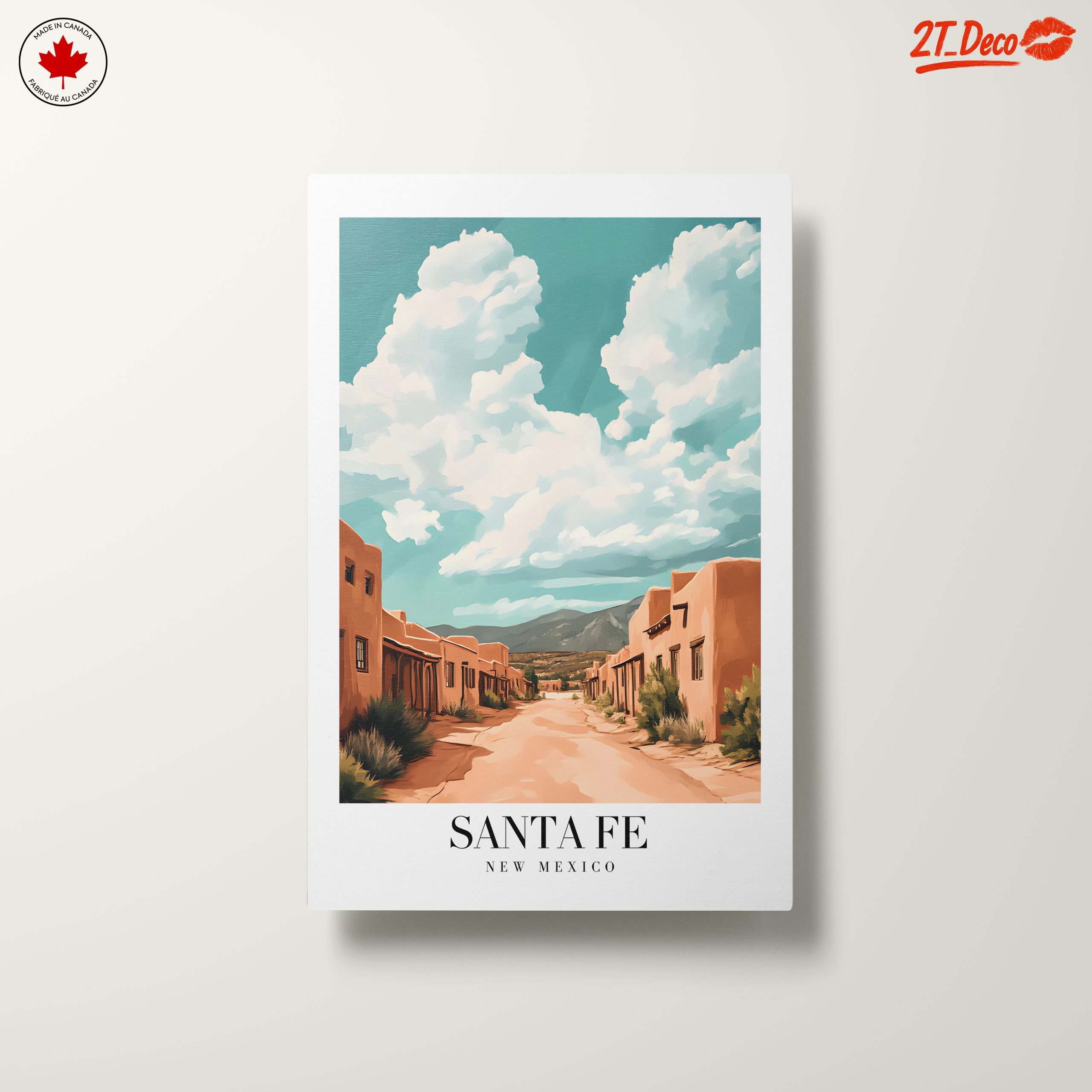 Santa Fe New Mexico Cityscape Art - Image 10