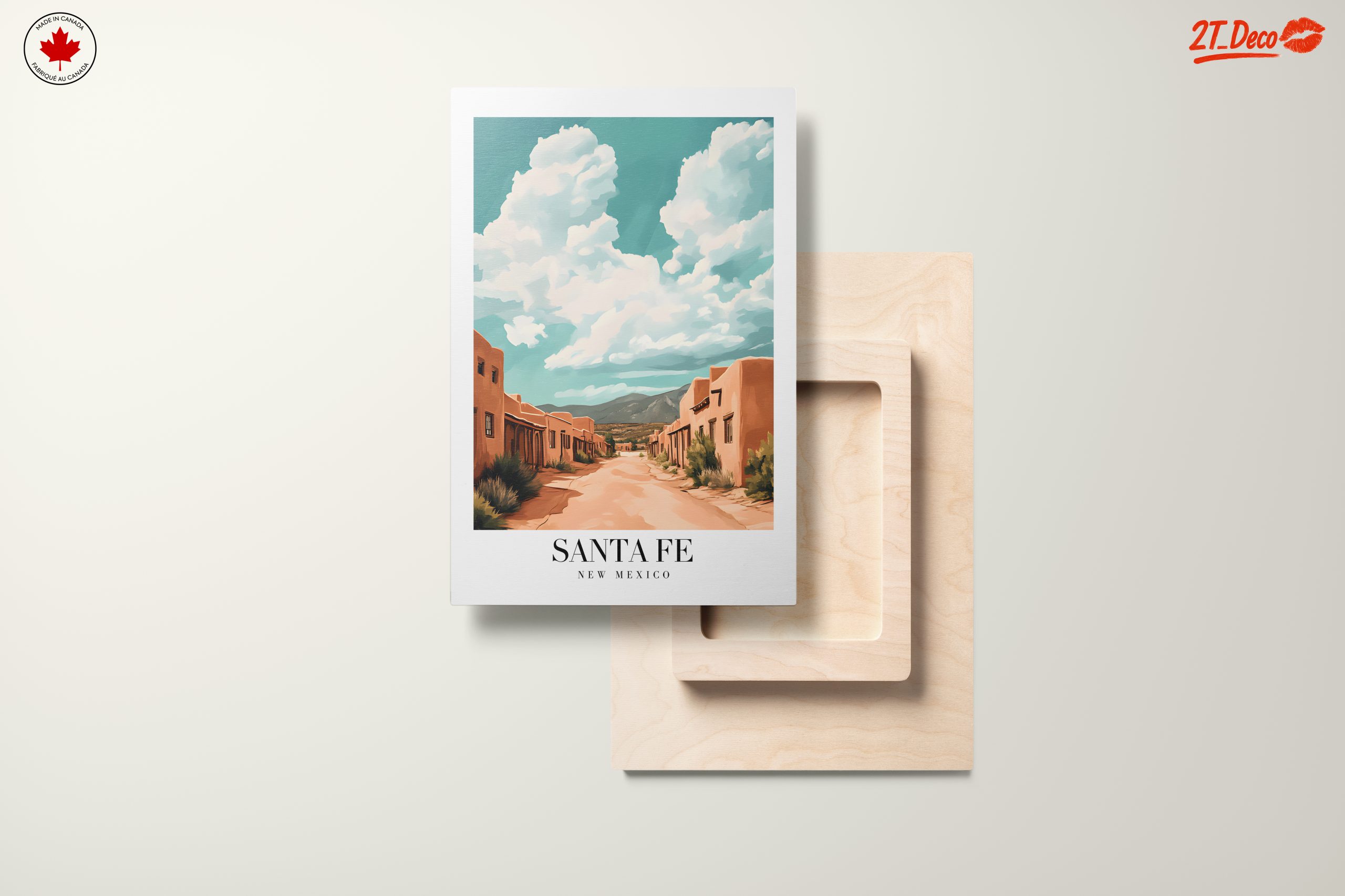 Santa Fe New Mexico Cityscape Art - Image 11