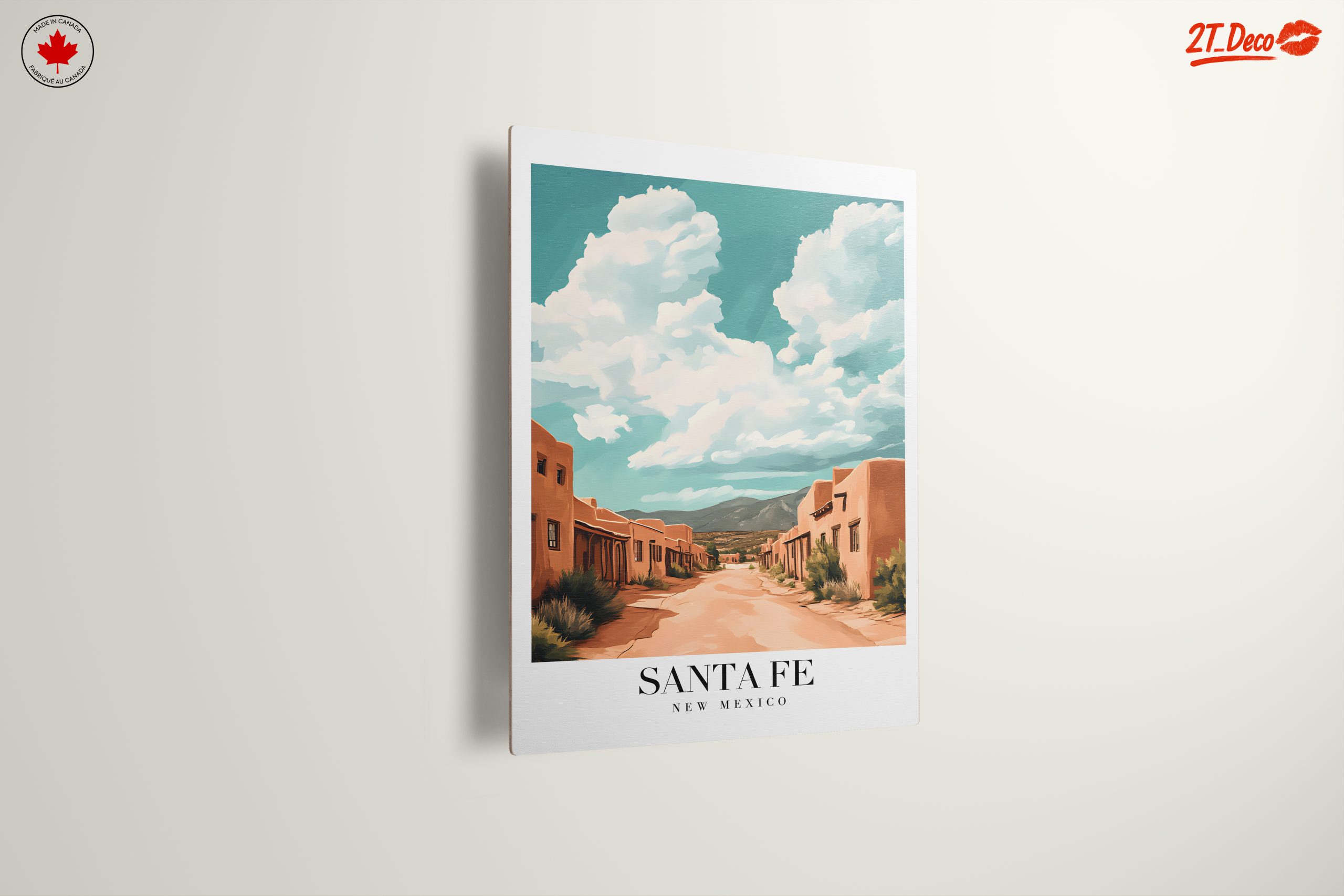 Santa Fe New Mexico Cityscape Art - Image 13