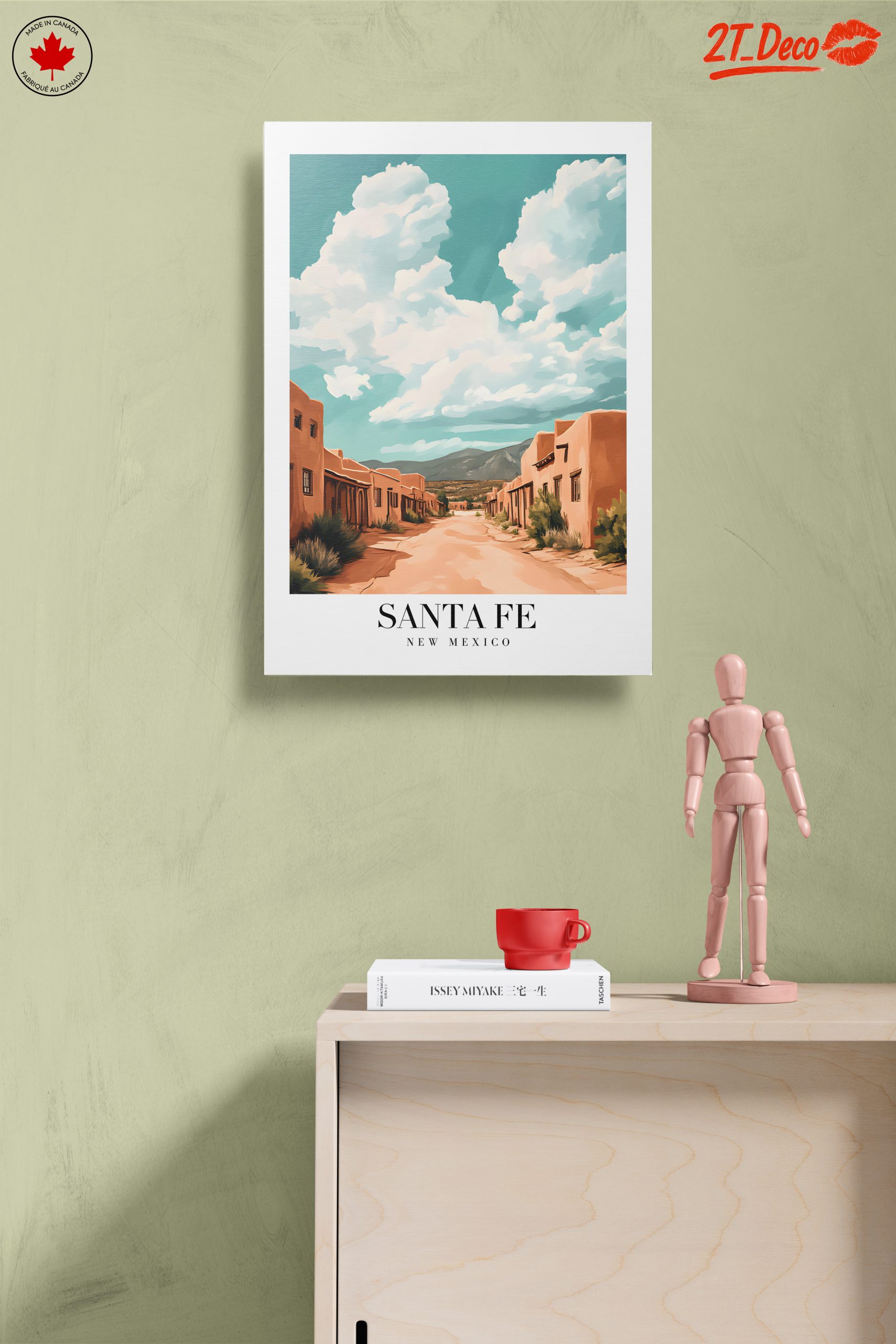 Santa Fe New Mexico Cityscape Art - Image 14
