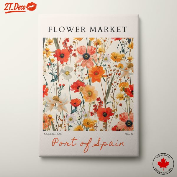 Flower Market Print with Colorful Blooms