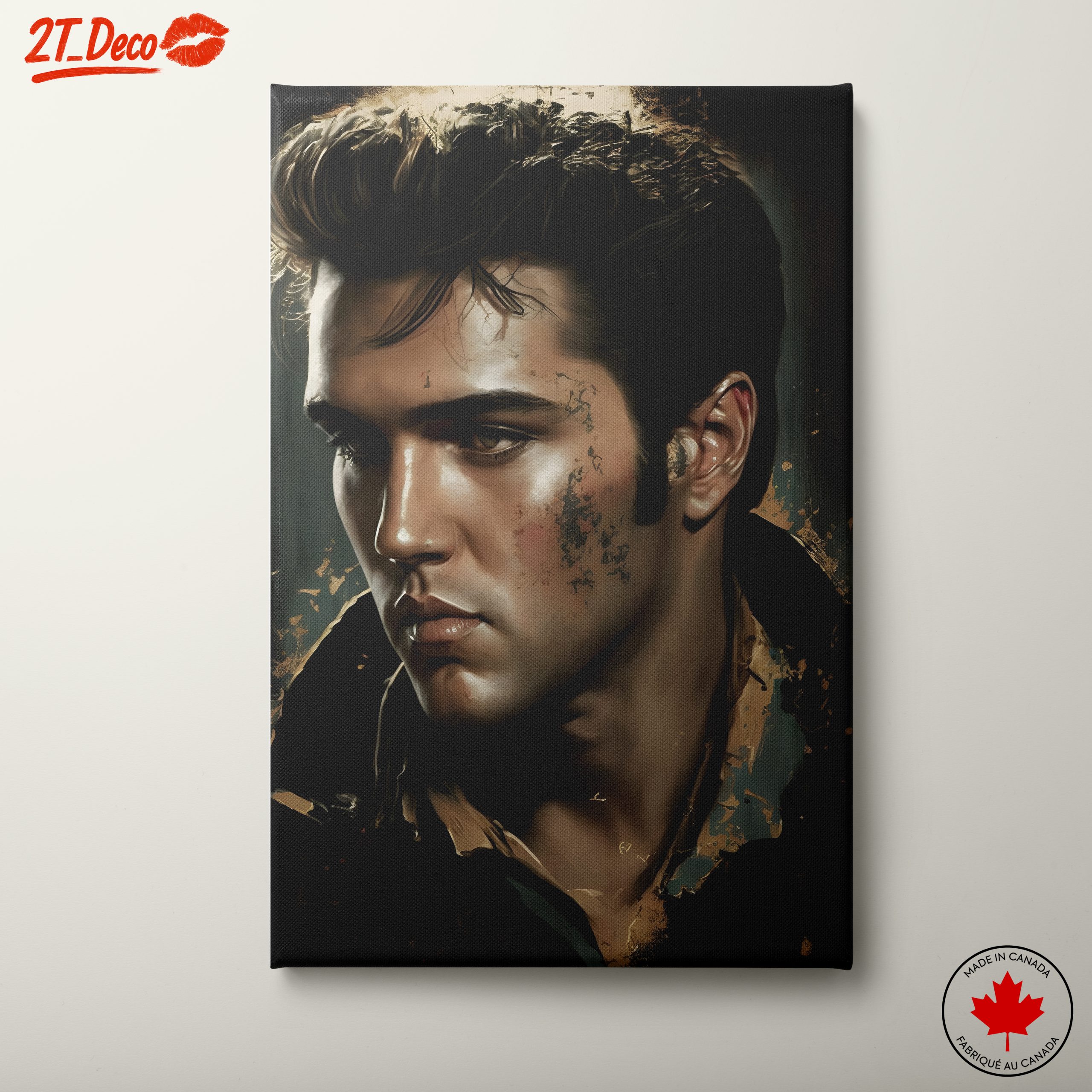 Stylized Contemporary Pop Art of Iconic Music Legend