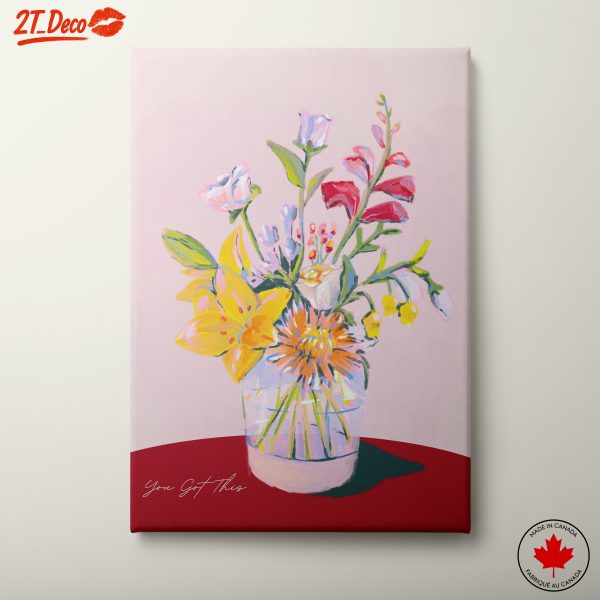 Beautiful Floral Arrangement with Inspirational Text