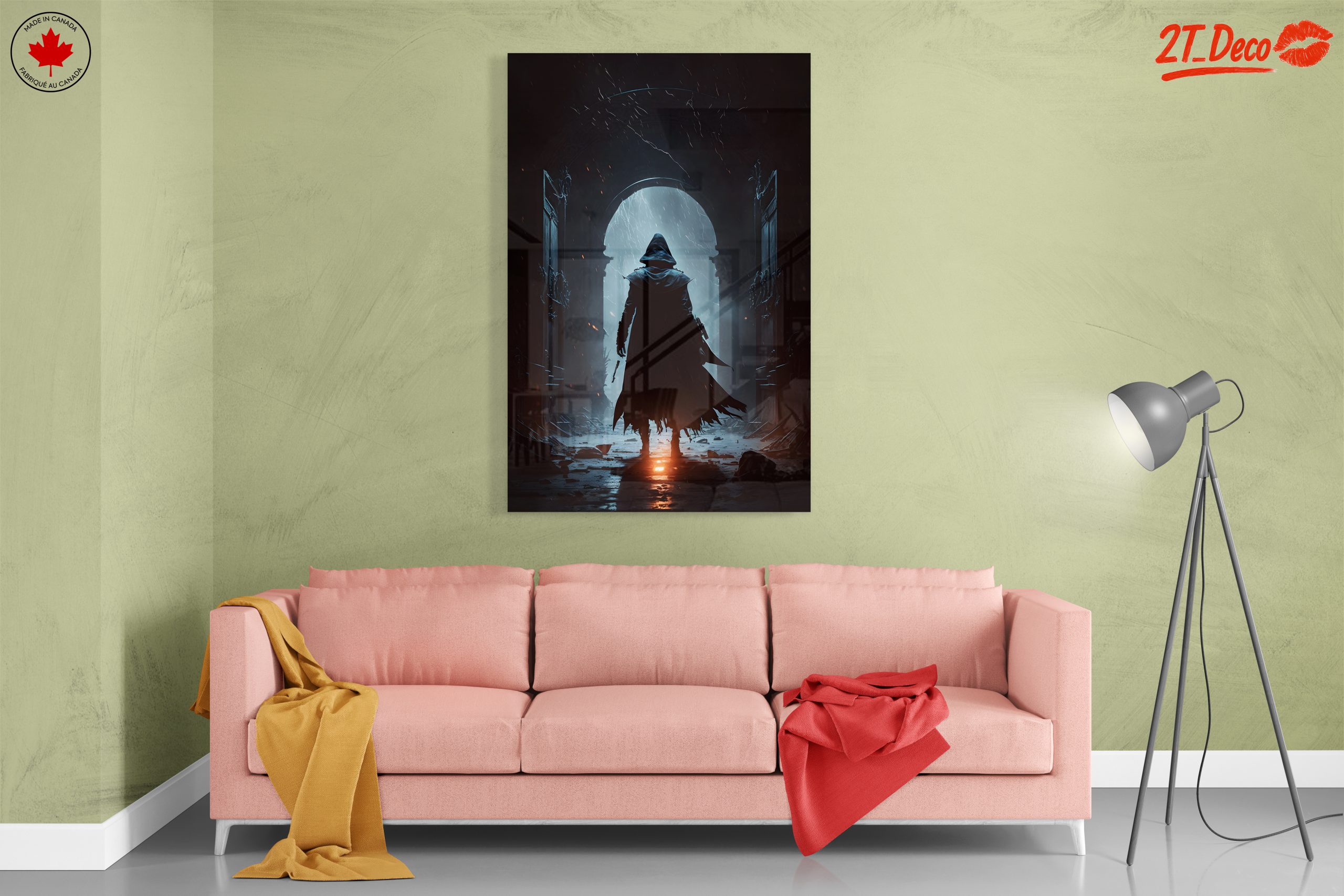 Gothic Fantasy Character in Shadowy Hallway - Image 7