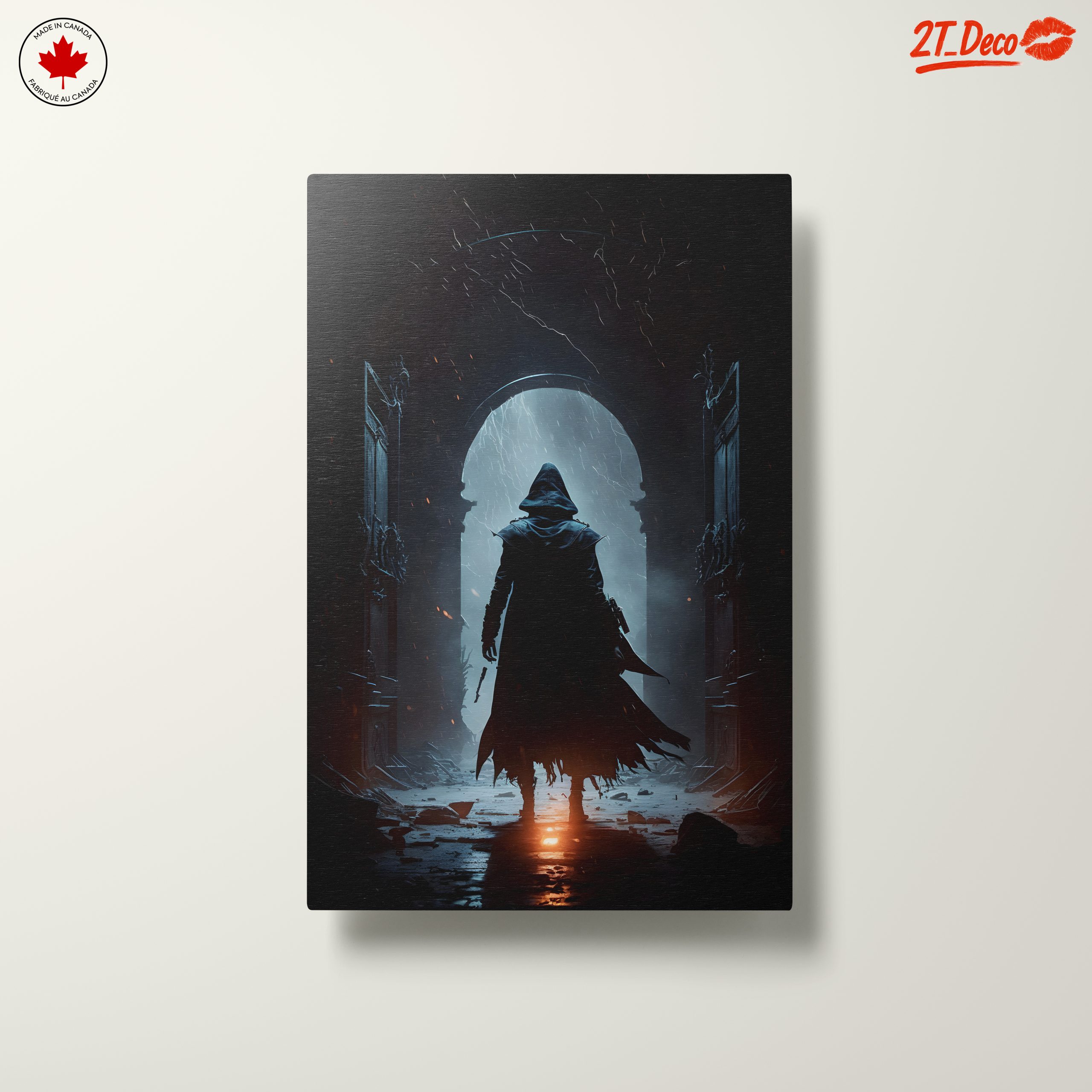 Gothic Fantasy Character in Shadowy Hallway - Image 10