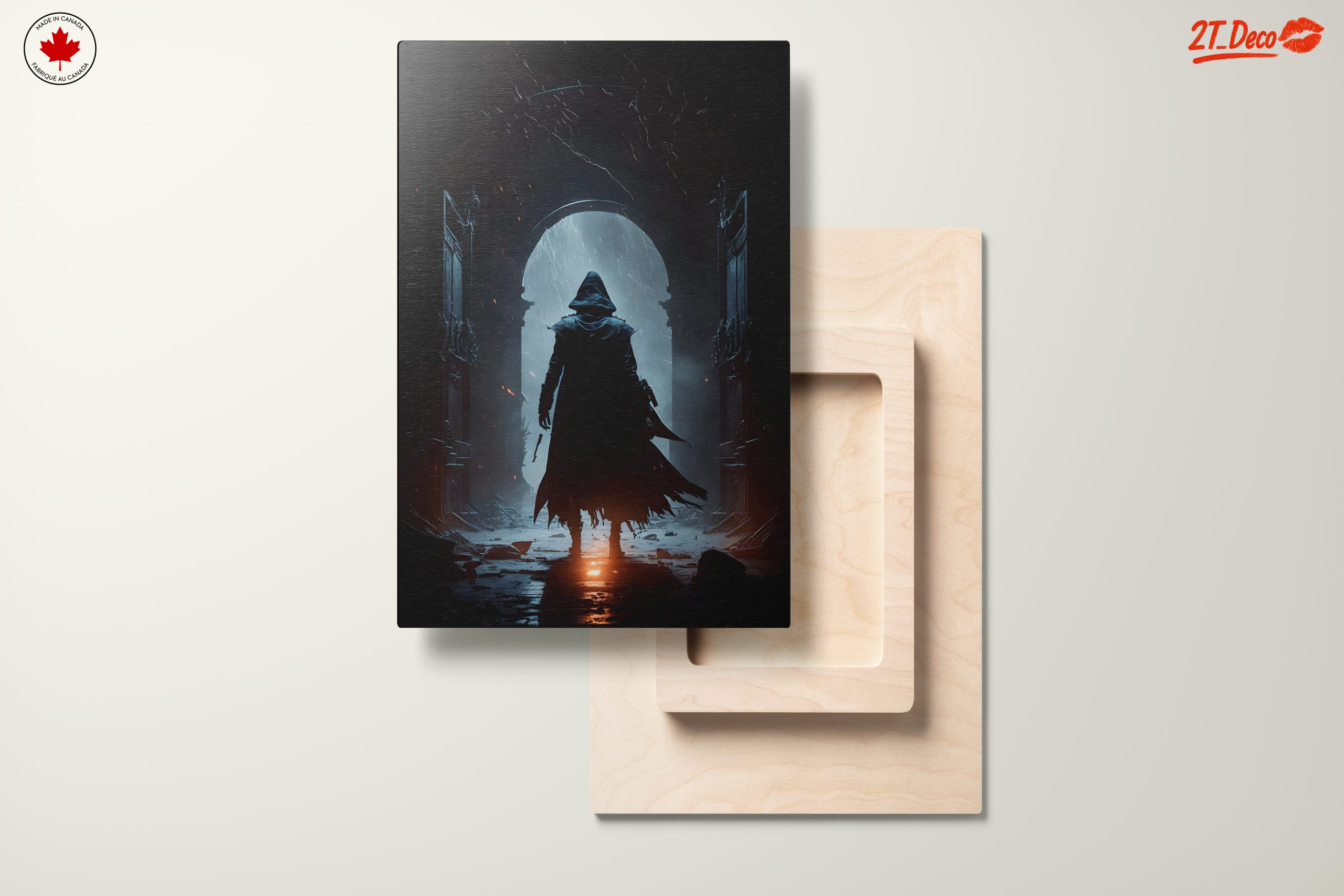 Gothic Fantasy Character in Shadowy Hallway - Image 11