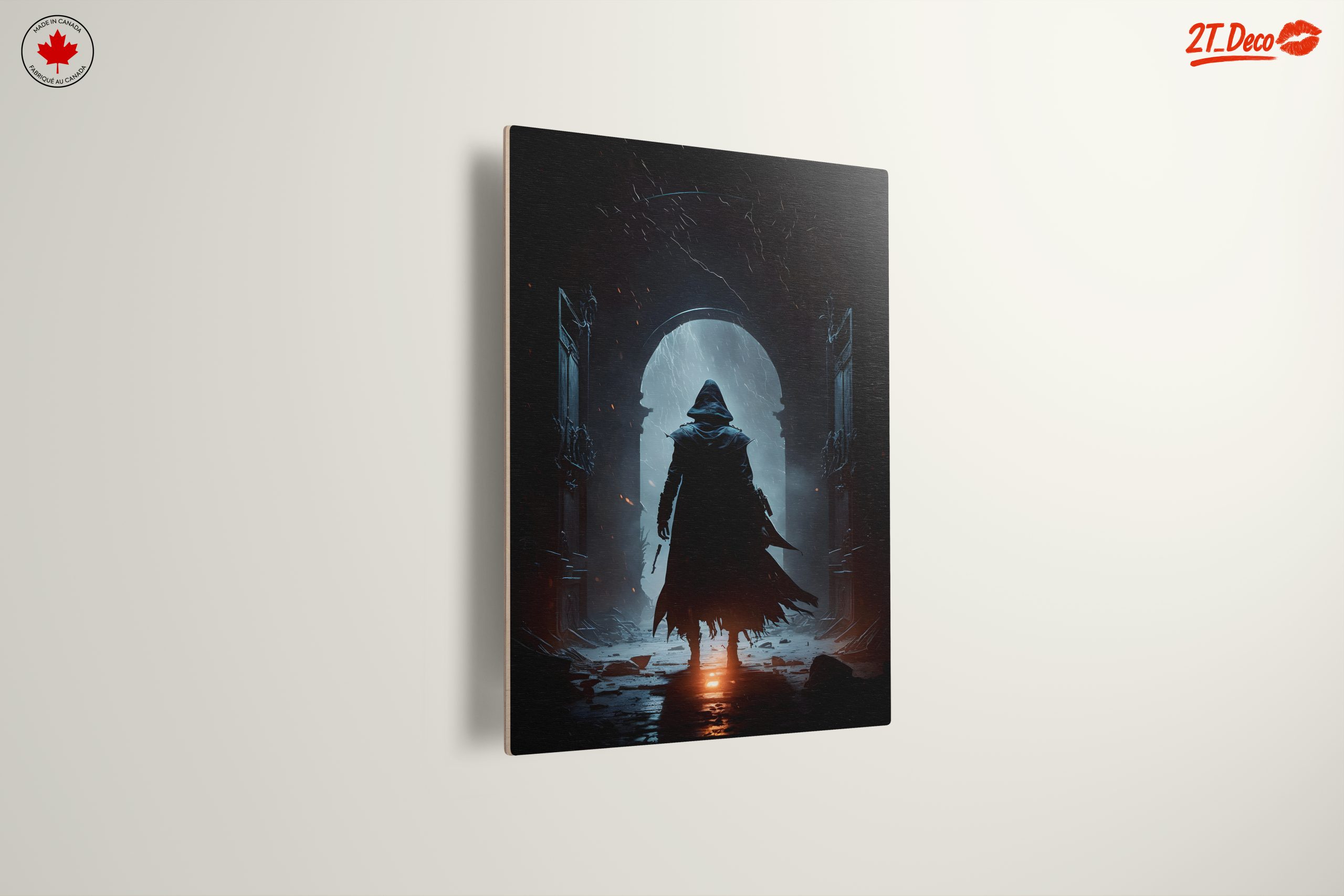 Gothic Fantasy Character in Shadowy Hallway - Image 13