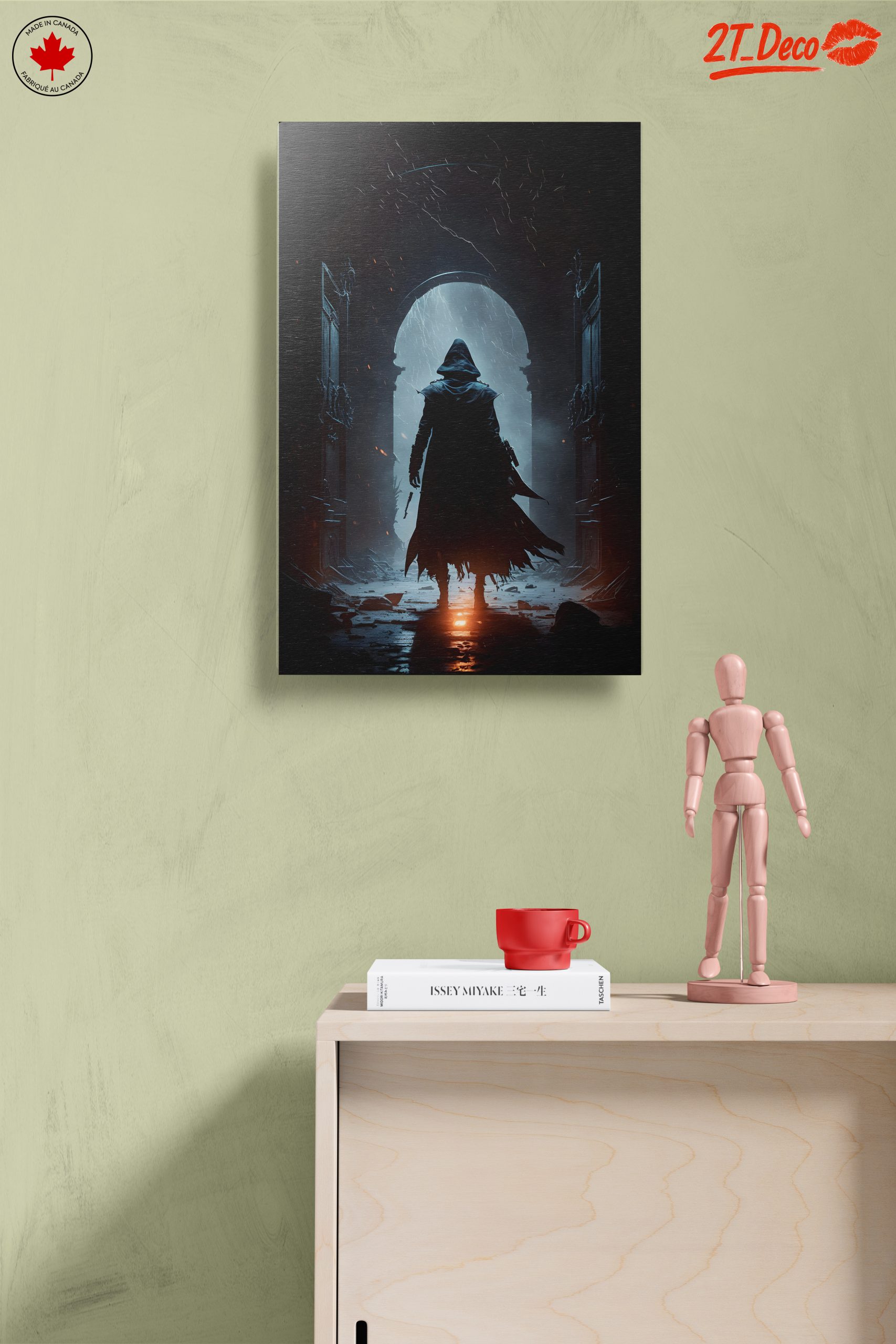 Gothic Fantasy Character in Shadowy Hallway - Image 14