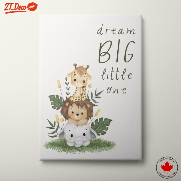Dream Big Little One Cute Animal Art