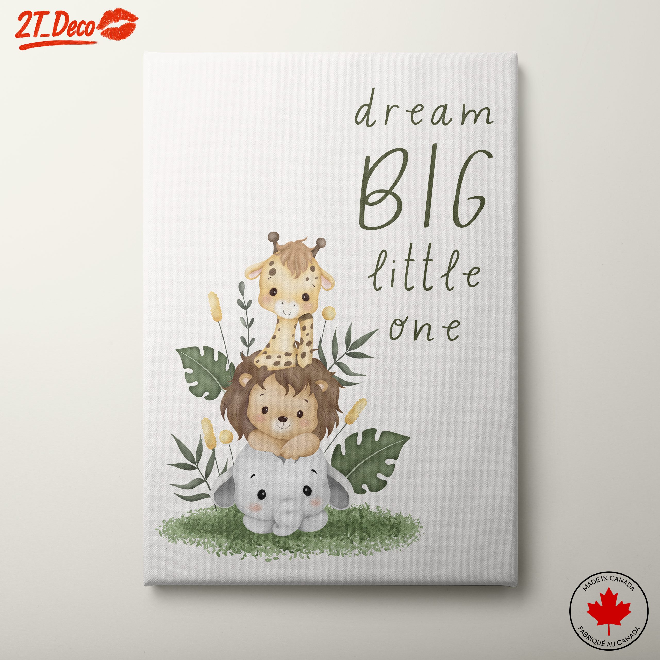 Dream Big Little One Cute Animal Art
