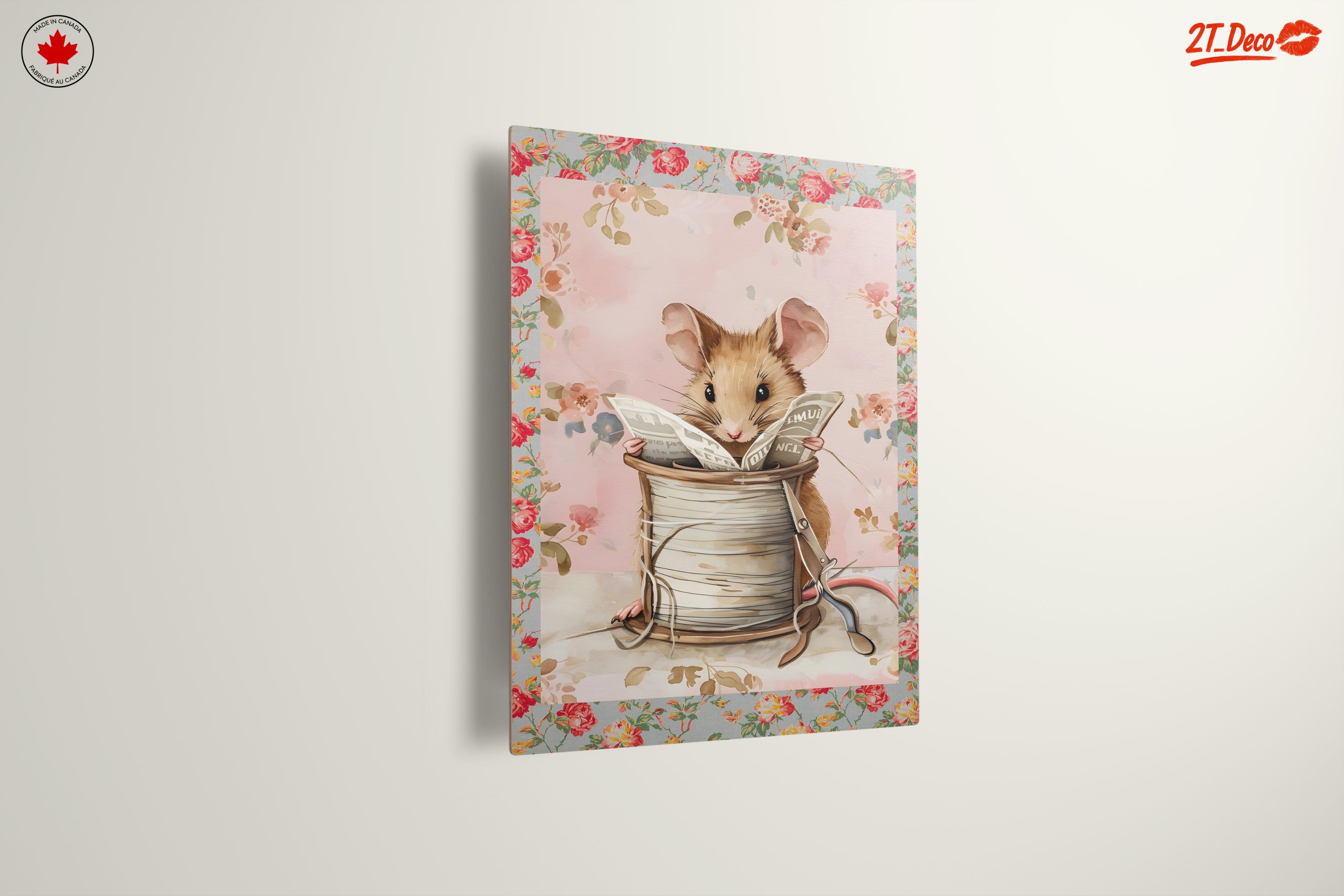 Adorable Mouse Reading in Floral Surroundings - Image 13