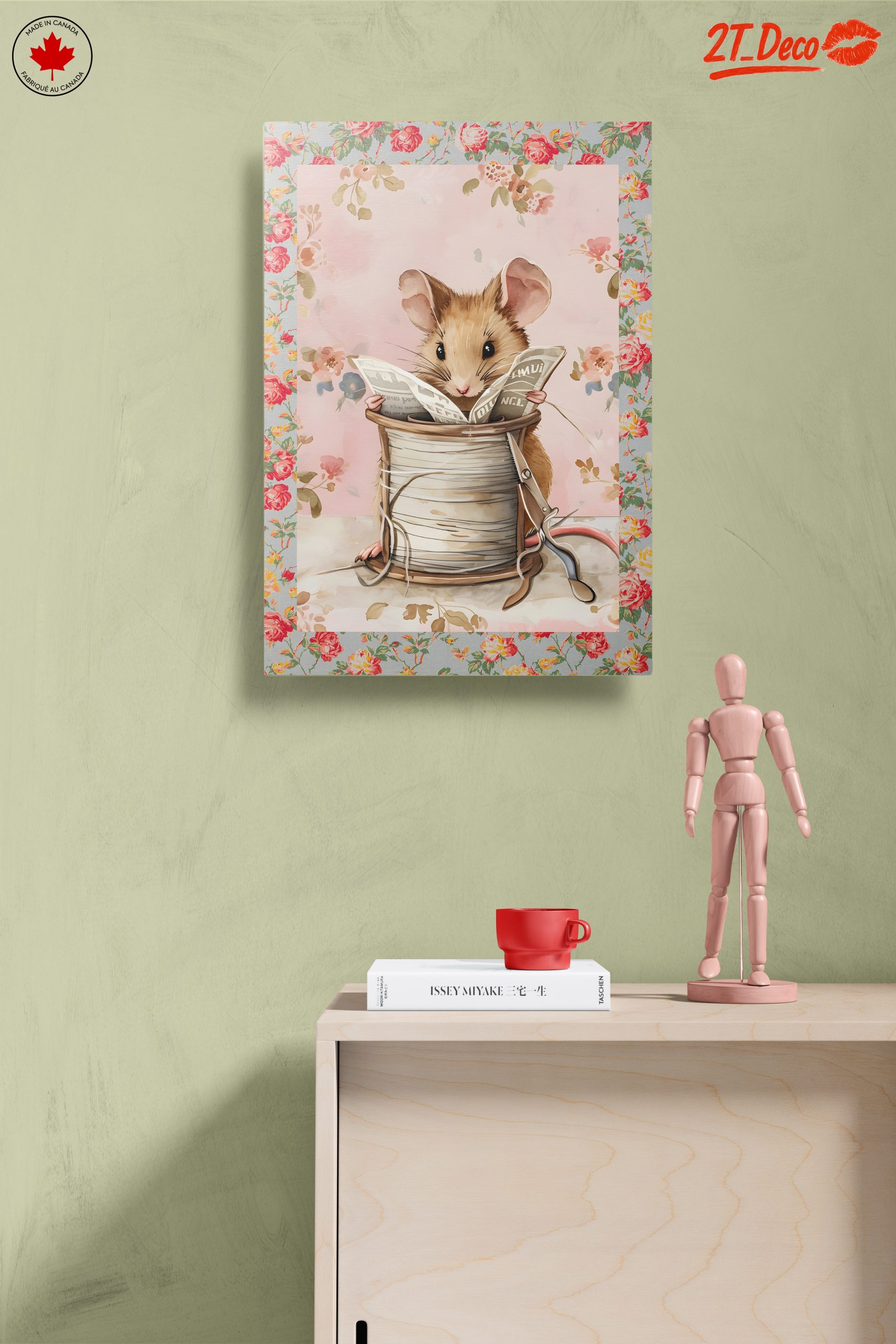 Adorable Mouse Reading in Floral Surroundings - Image 14