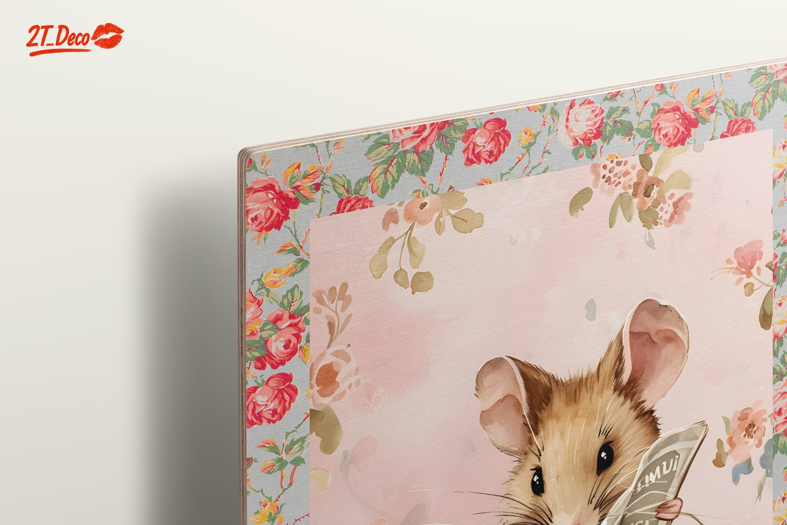 Adorable Mouse Reading in Floral Surroundings - Image 15