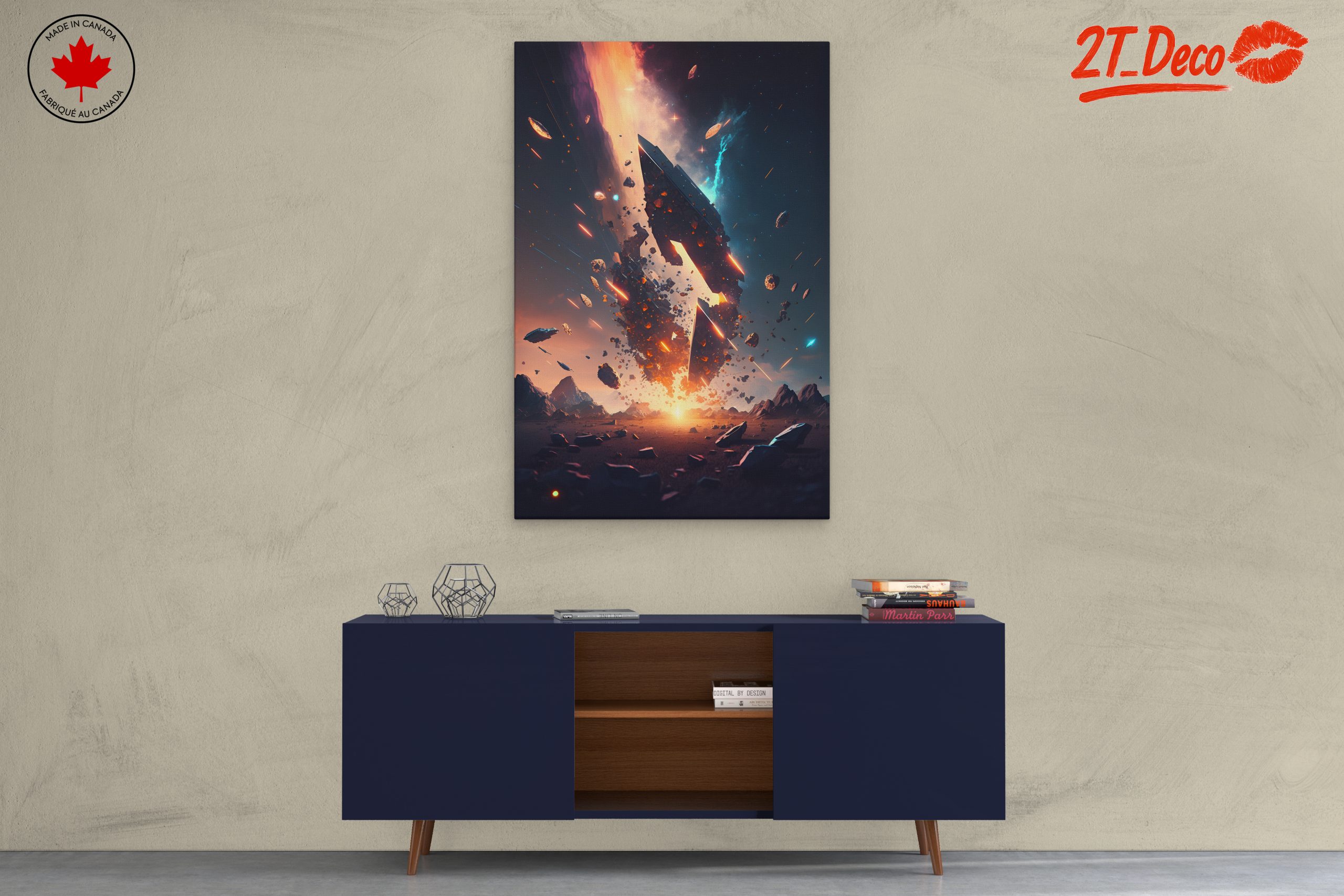 Stunning Cosmic Landscape with Explosive Elements - Image 3