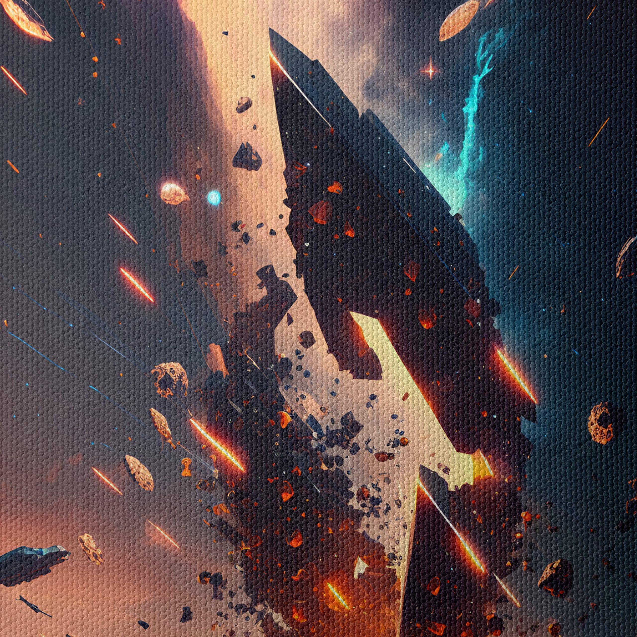 Stunning Cosmic Landscape with Explosive Elements - Image 4