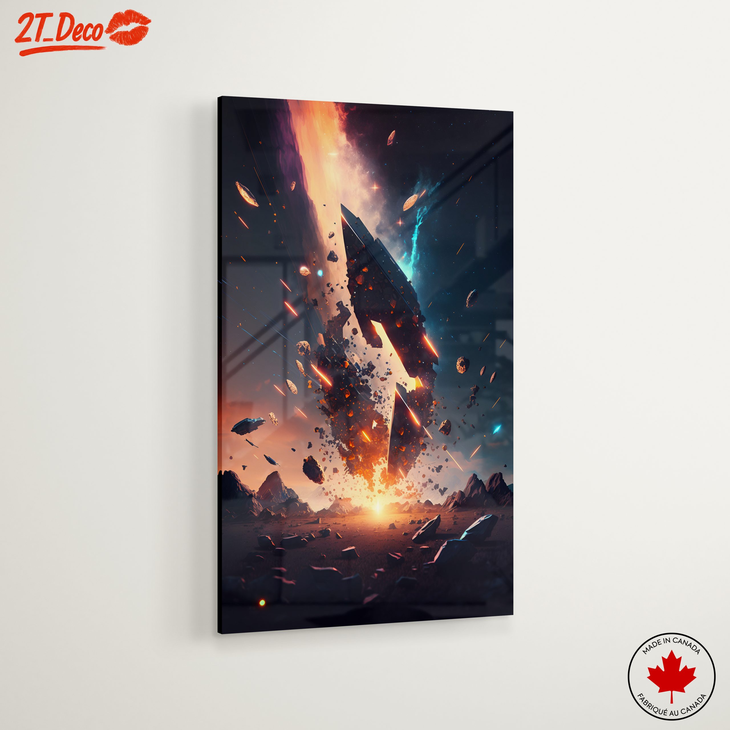 Stunning Cosmic Landscape with Explosive Elements - Image 6