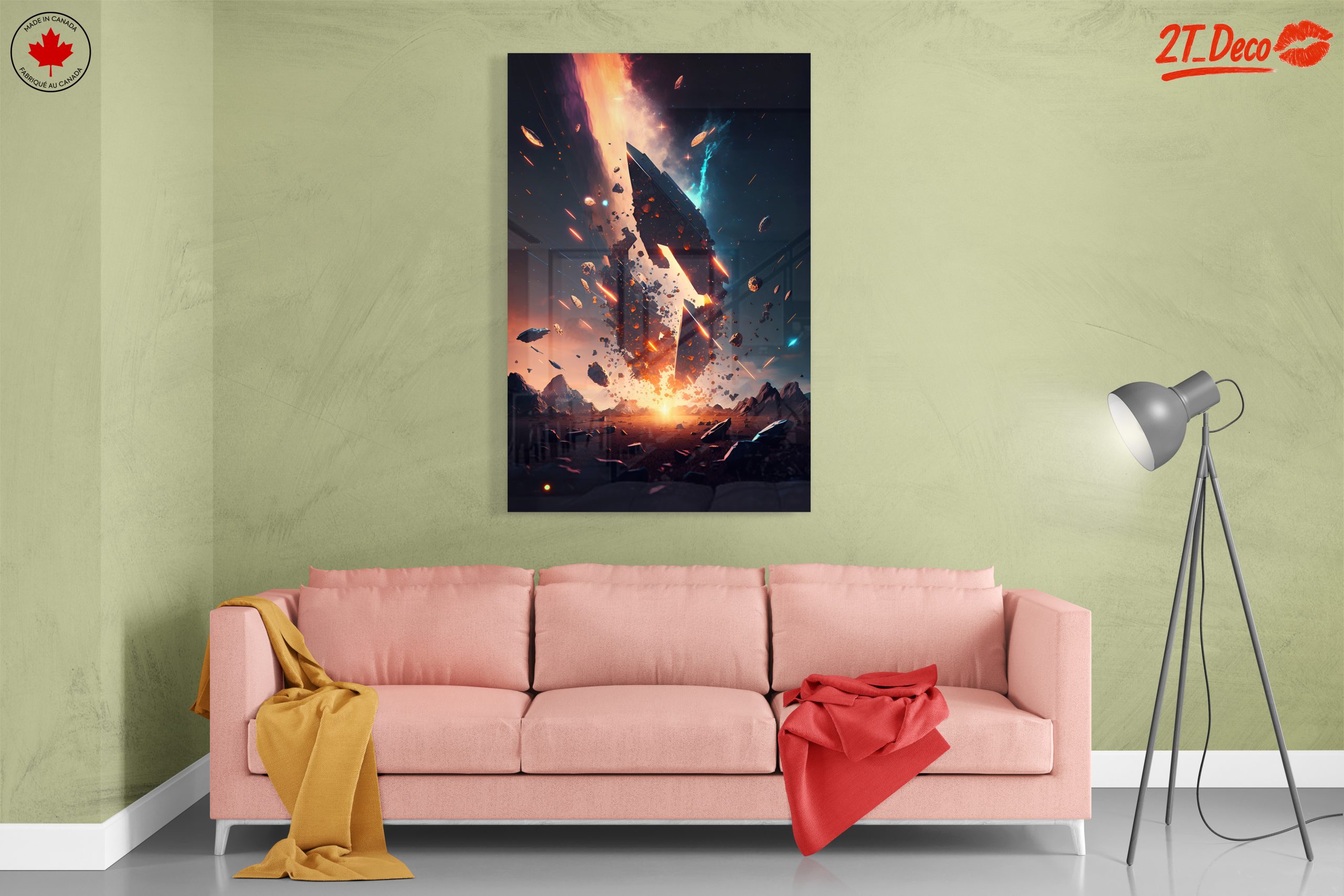 Stunning Cosmic Landscape with Explosive Elements - Image 7