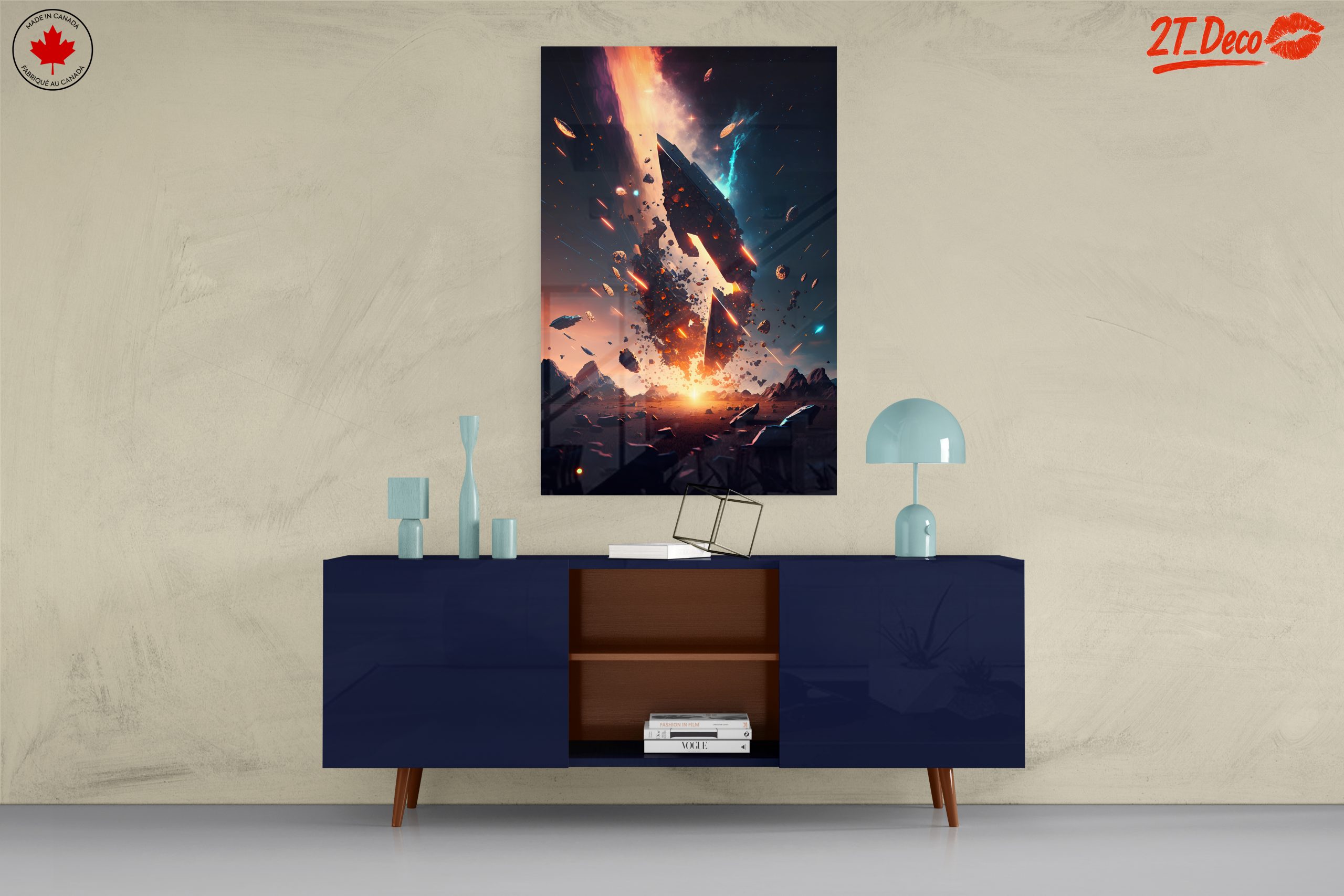 Stunning Cosmic Landscape with Explosive Elements - Image 8