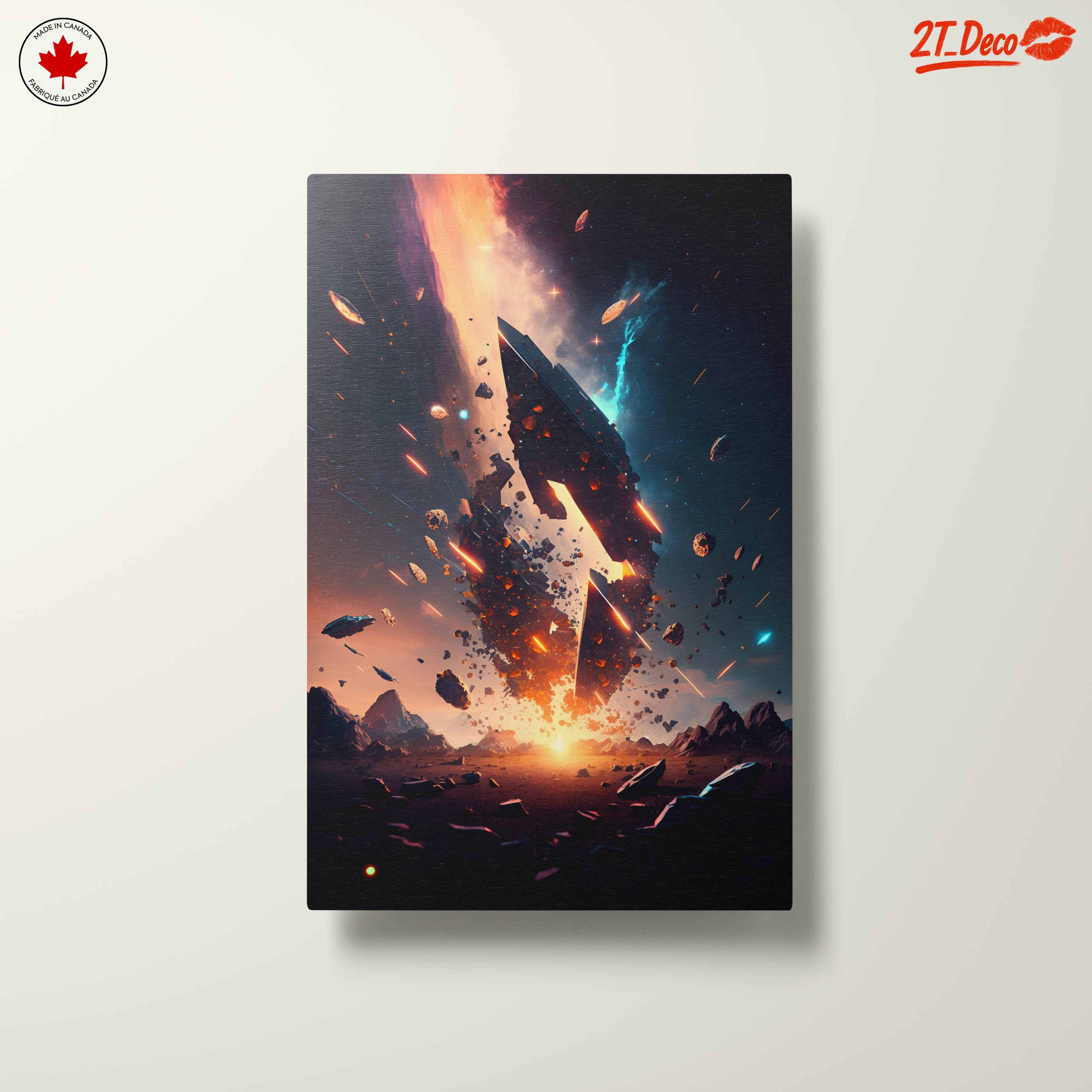Stunning Cosmic Landscape with Explosive Elements - Image 10