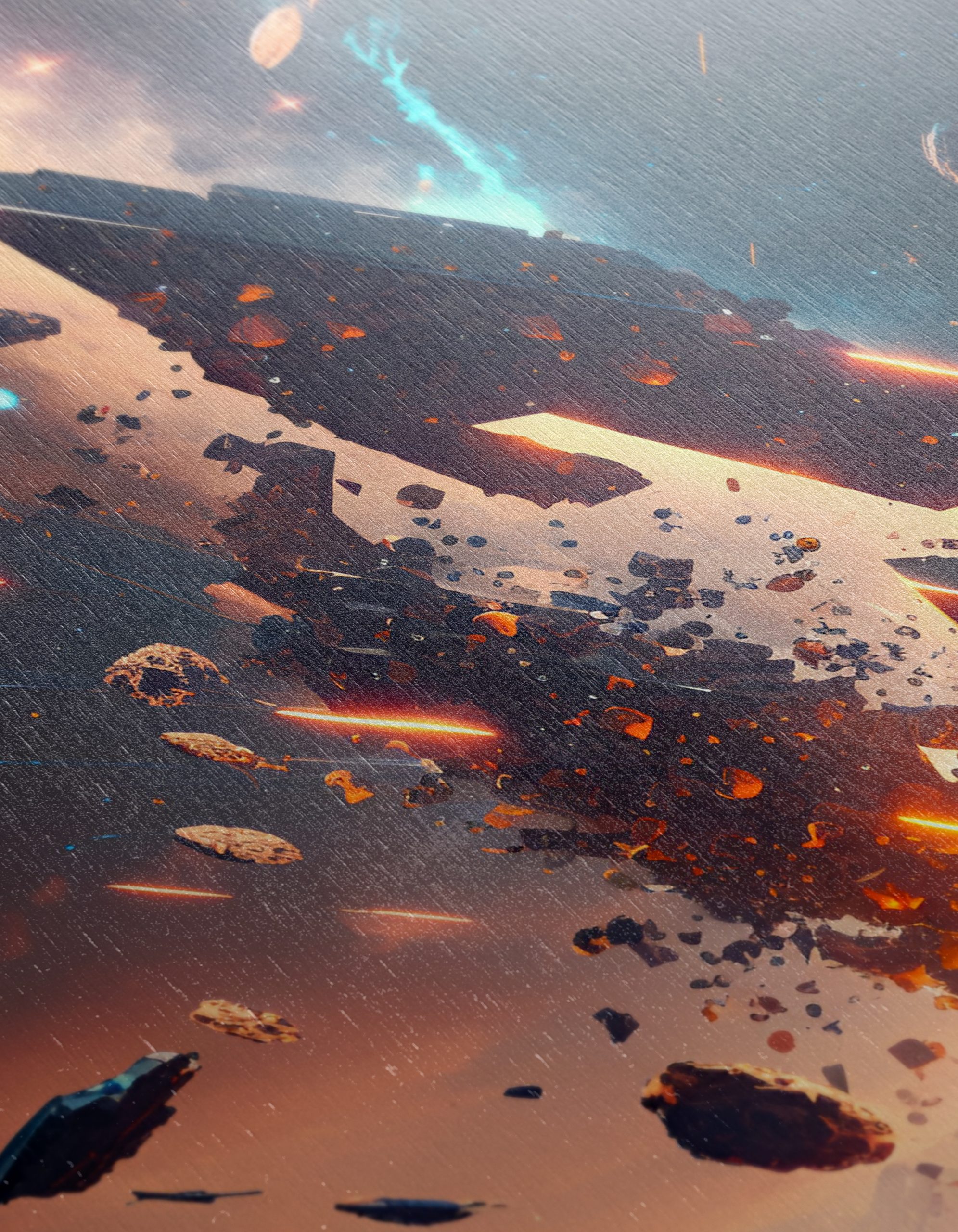 Stunning Cosmic Landscape with Explosive Elements - Image 12